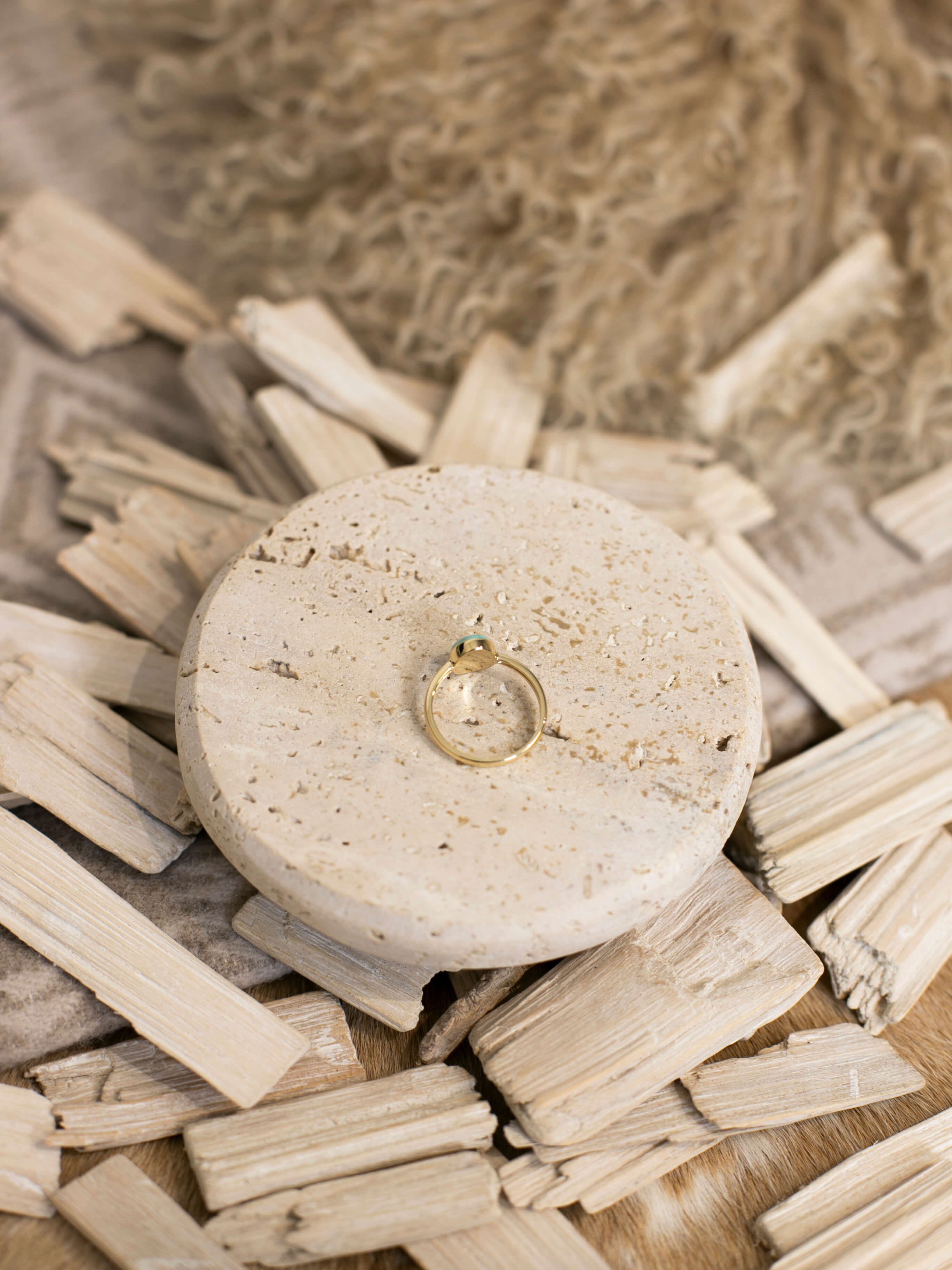 The Paris 14k and Turquoise Ring 13, Sz 8-Rings-Calli Co., Turquoise and Silver Jewelry, Native American Handmade, Zuni Tribe, Navajo Tribe, Brock Texas