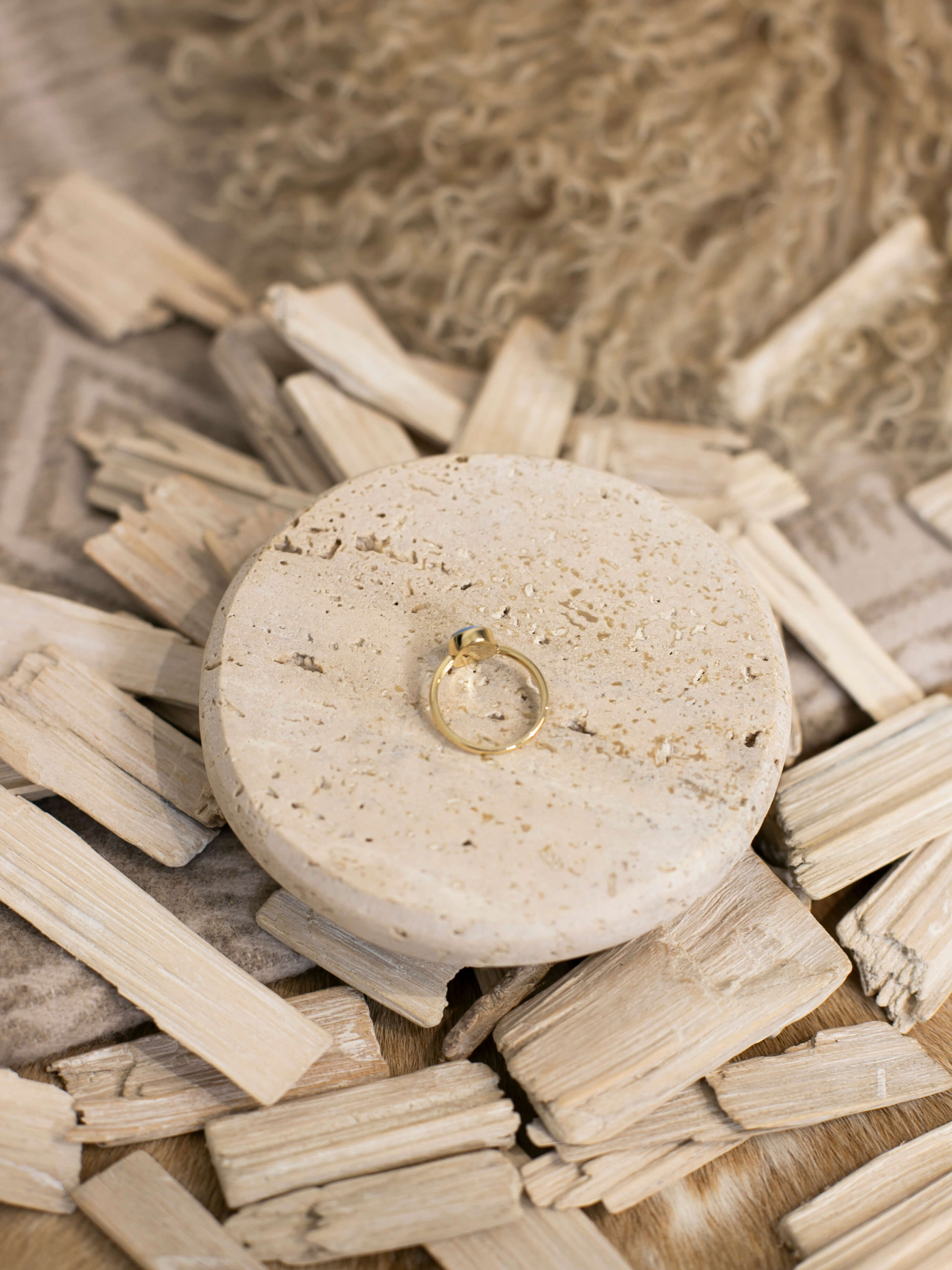 The Paris 14k and Turquoise Ring 14, Sz 7-Rings-Calli Co., Turquoise and Silver Jewelry, Native American Handmade, Zuni Tribe, Navajo Tribe, Brock Texas