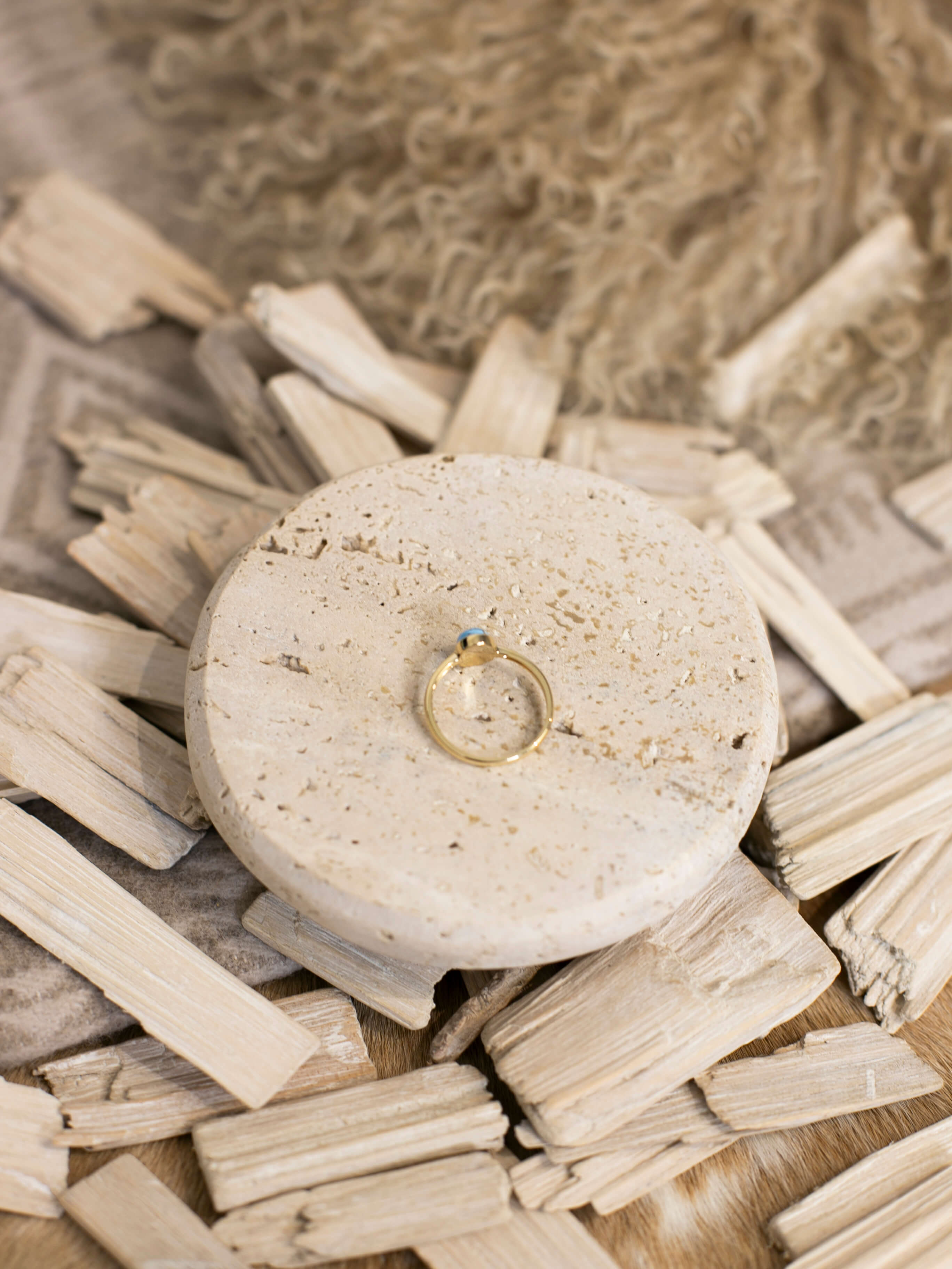 The Paris 14k and Turquoise Ring 15, Sz 9-Rings-Calli Co., Turquoise and Silver Jewelry, Native American Handmade, Zuni Tribe, Navajo Tribe, Brock Texas