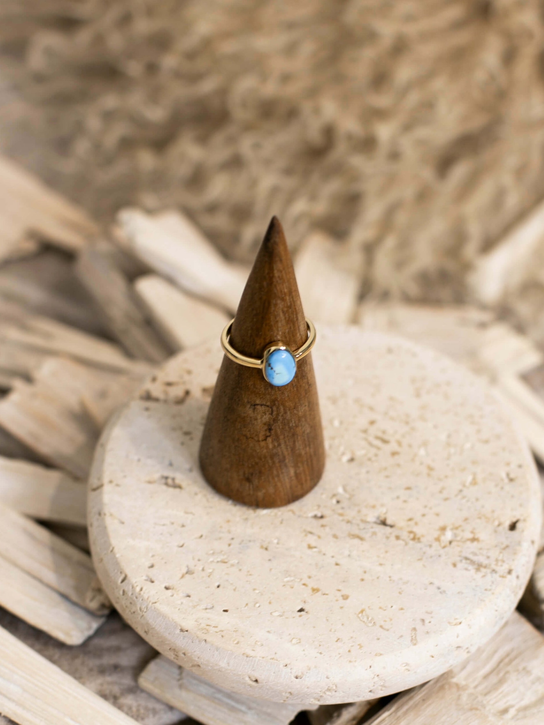 The Paris 14k and Turquoise Ring 17, Sz 7-Rings-Calli Co., Turquoise and Silver Jewelry, Native American Handmade, Zuni Tribe, Navajo Tribe, Brock Texas