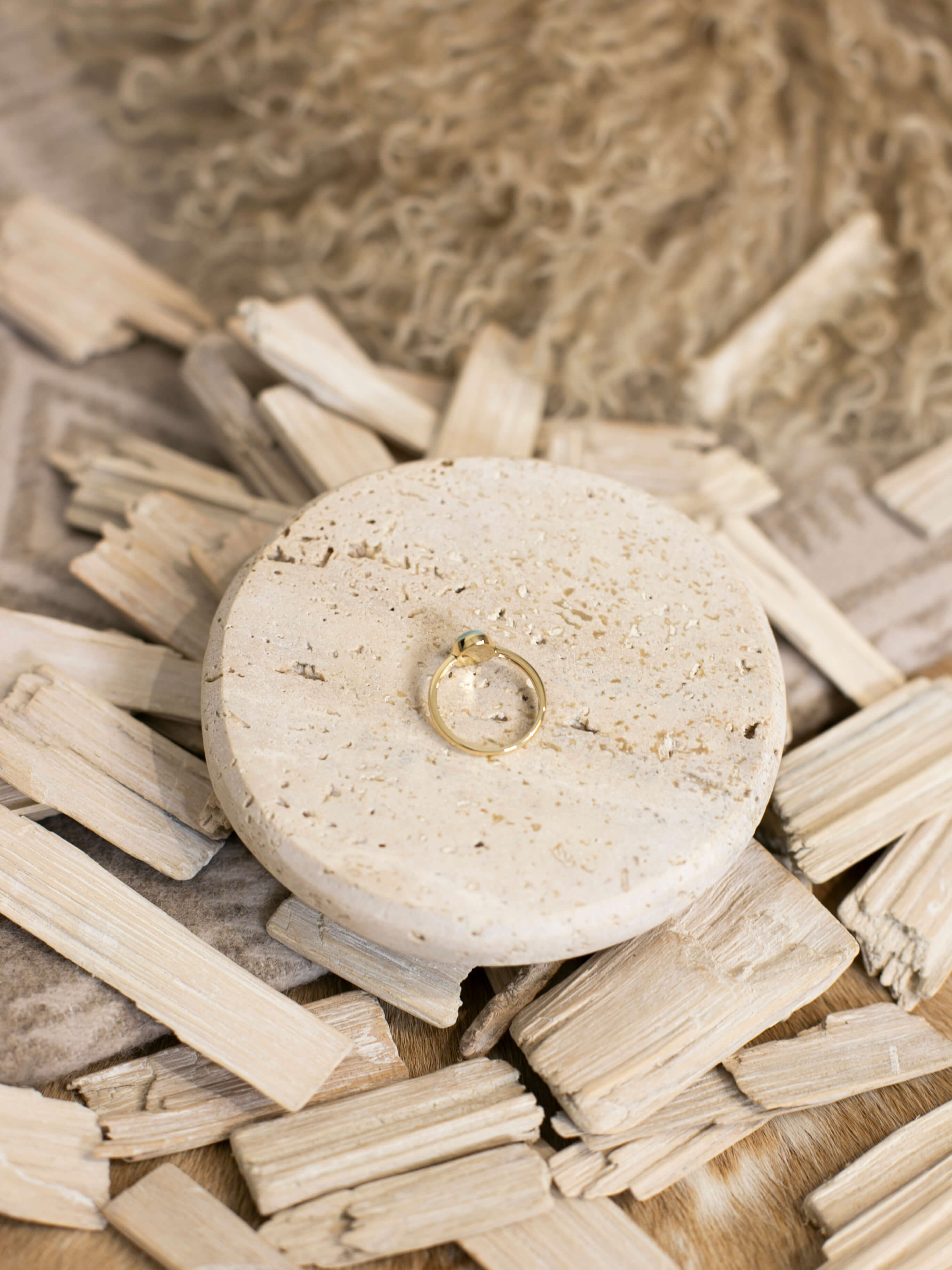 The Paris 14k and Turquoise Ring 18, Sz 7-Rings-Calli Co., Turquoise and Silver Jewelry, Native American Handmade, Zuni Tribe, Navajo Tribe, Brock Texas