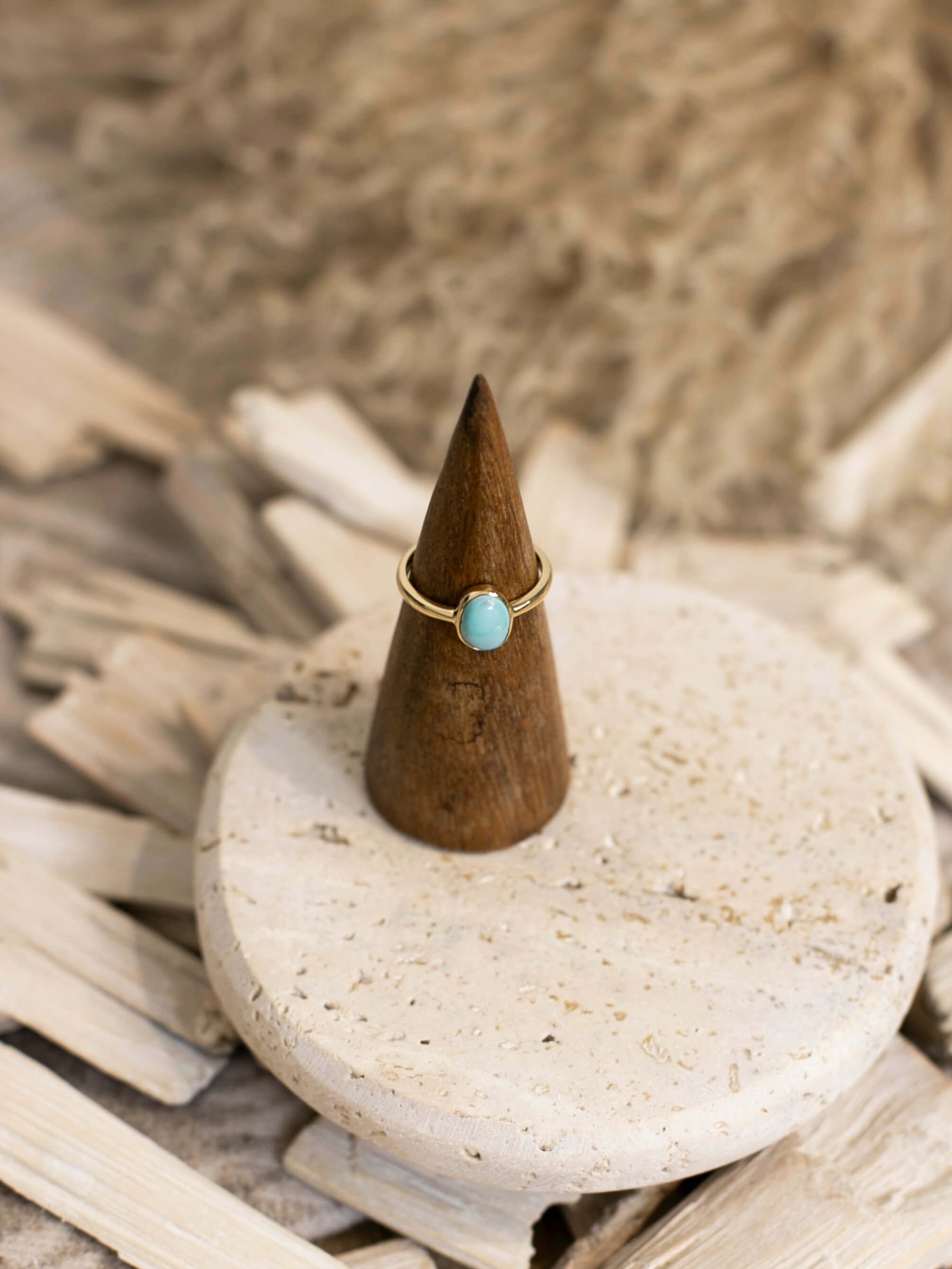 The Paris 14k and Turquoise Ring 18, Sz 7-Rings-Calli Co., Turquoise and Silver Jewelry, Native American Handmade, Zuni Tribe, Navajo Tribe, Brock Texas