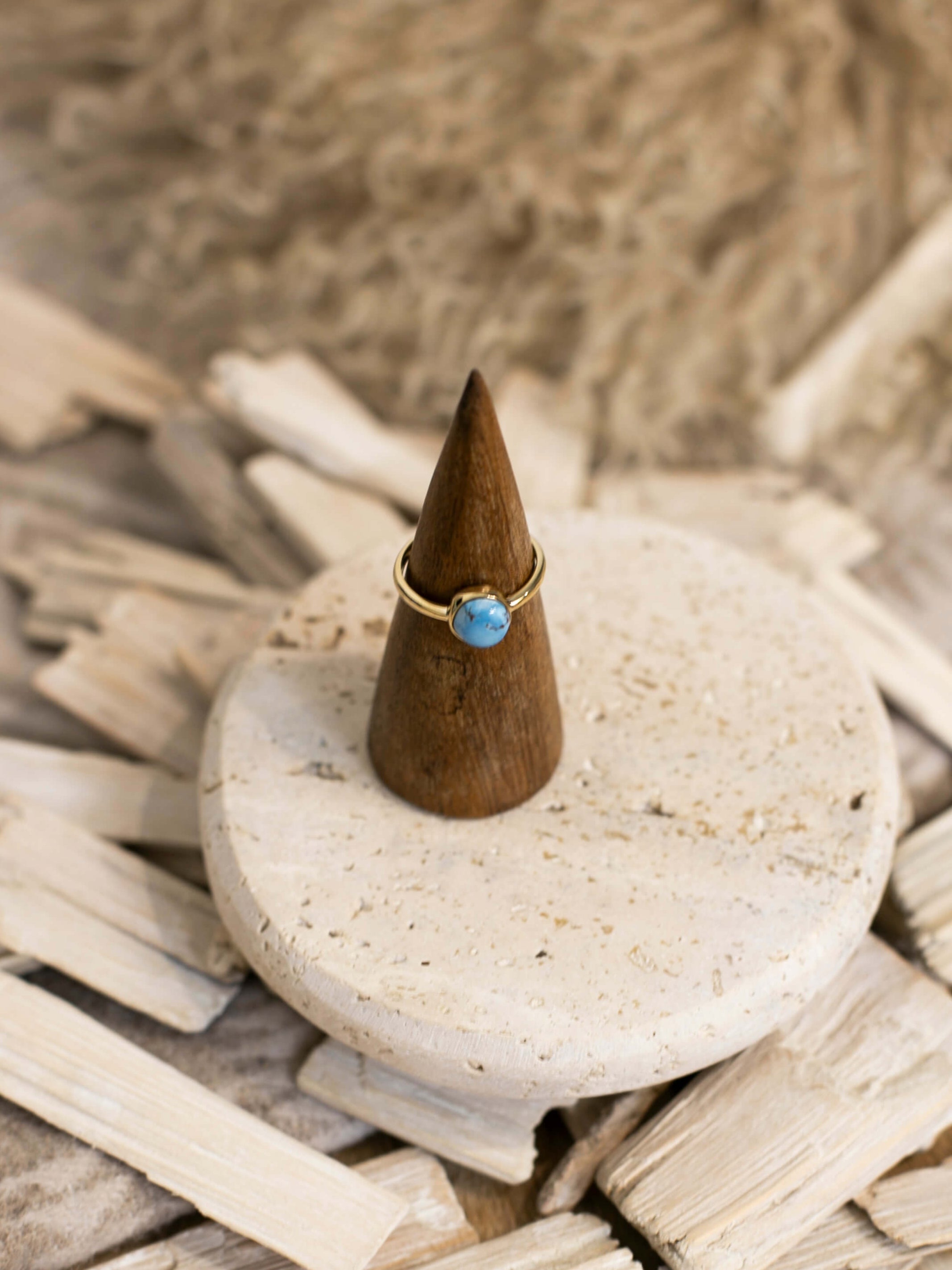 The Paris 14k and Turquoise Ring 20, Sz 8-Rings-Calli Co., Turquoise and Silver Jewelry, Native American Handmade, Zuni Tribe, Navajo Tribe, Brock Texas