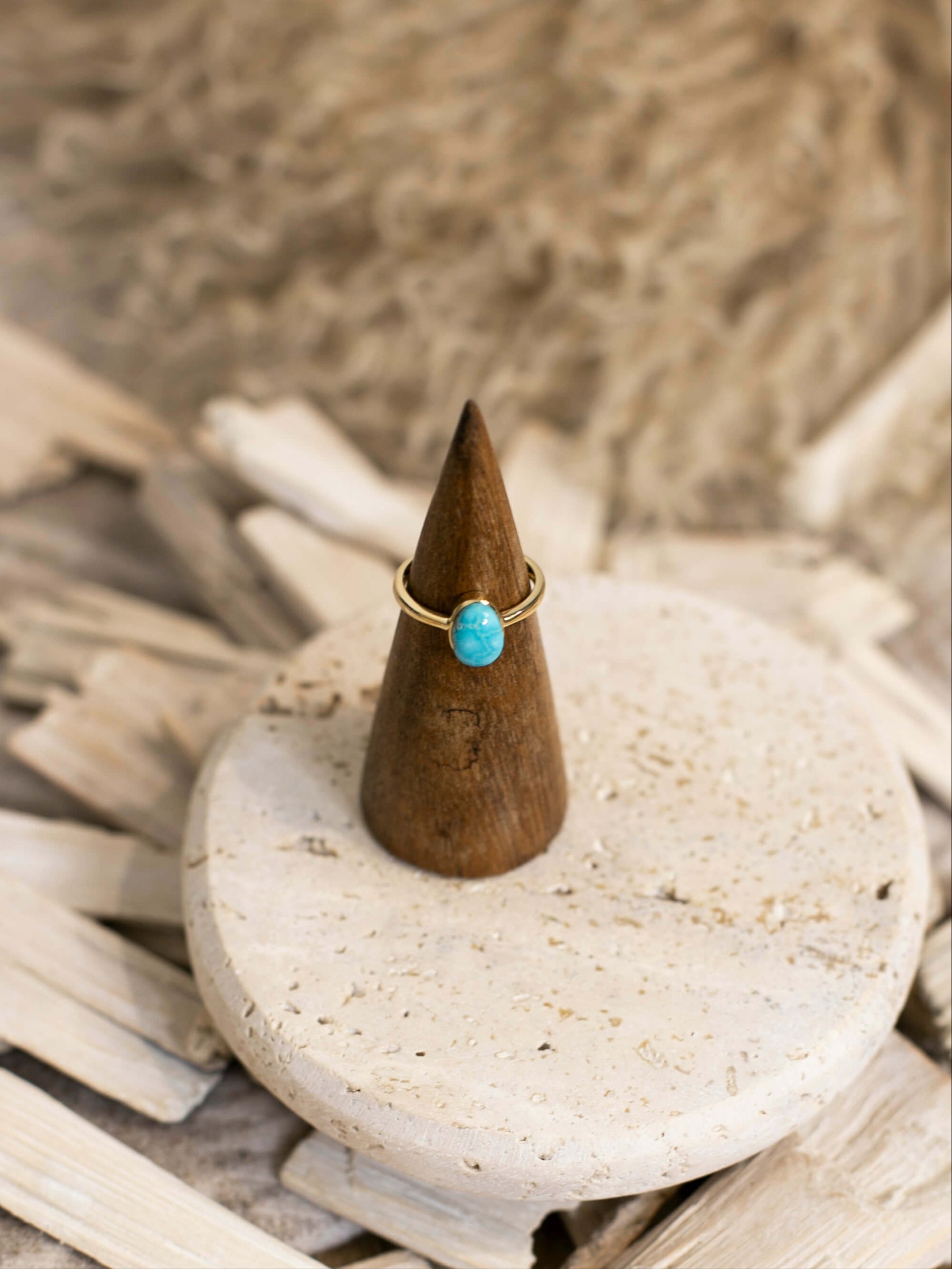 The Paris 14k and Turquoise Ring 21, Sz 6-Rings-Calli Co., Turquoise and Silver Jewelry, Native American Handmade, Zuni Tribe, Navajo Tribe, Brock Texas