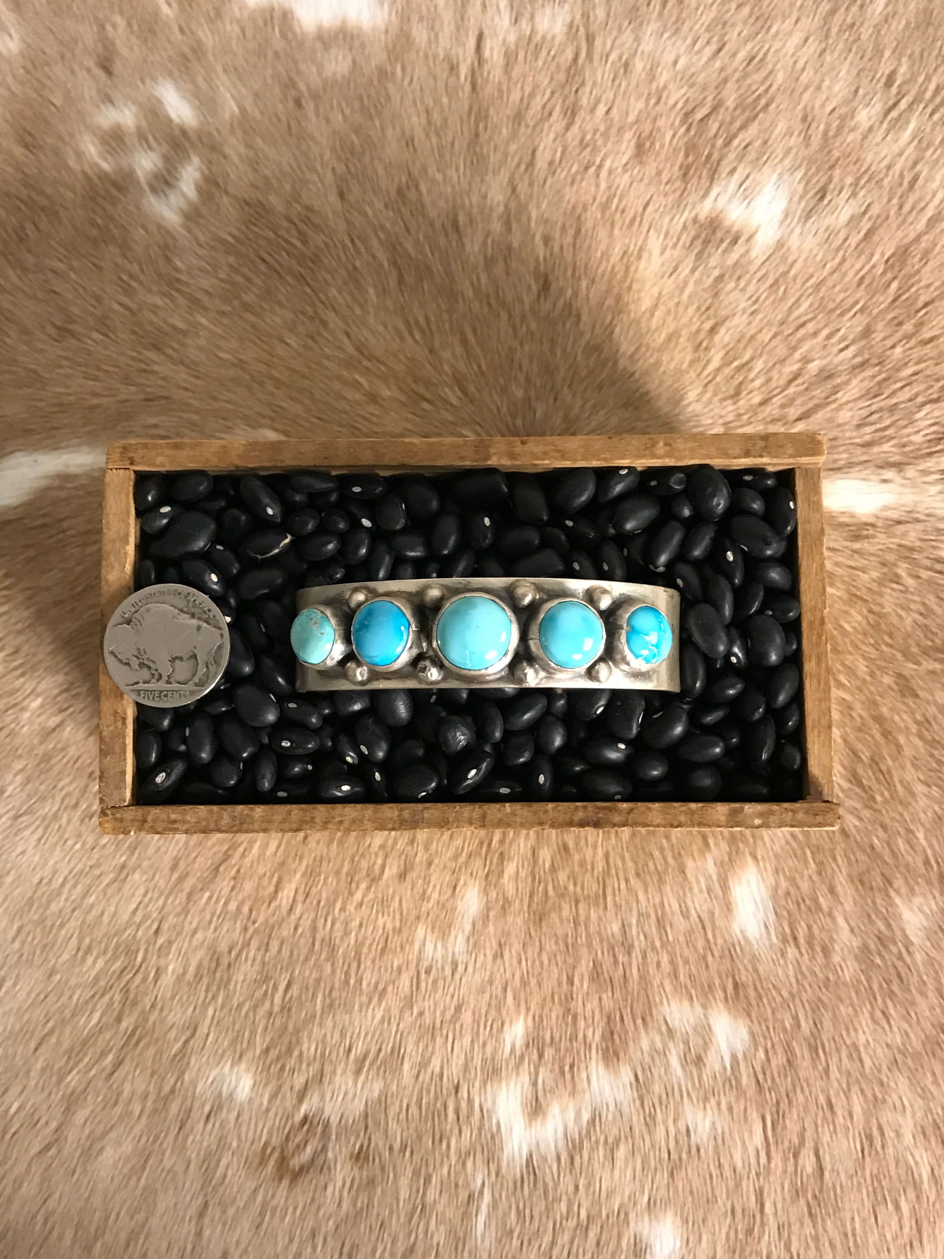 The Mission Bend Cuff-Bracelets & Cuffs-Calli Co., Turquoise and Silver Jewelry, Native American Handmade, Zuni Tribe, Navajo Tribe, Brock Texas