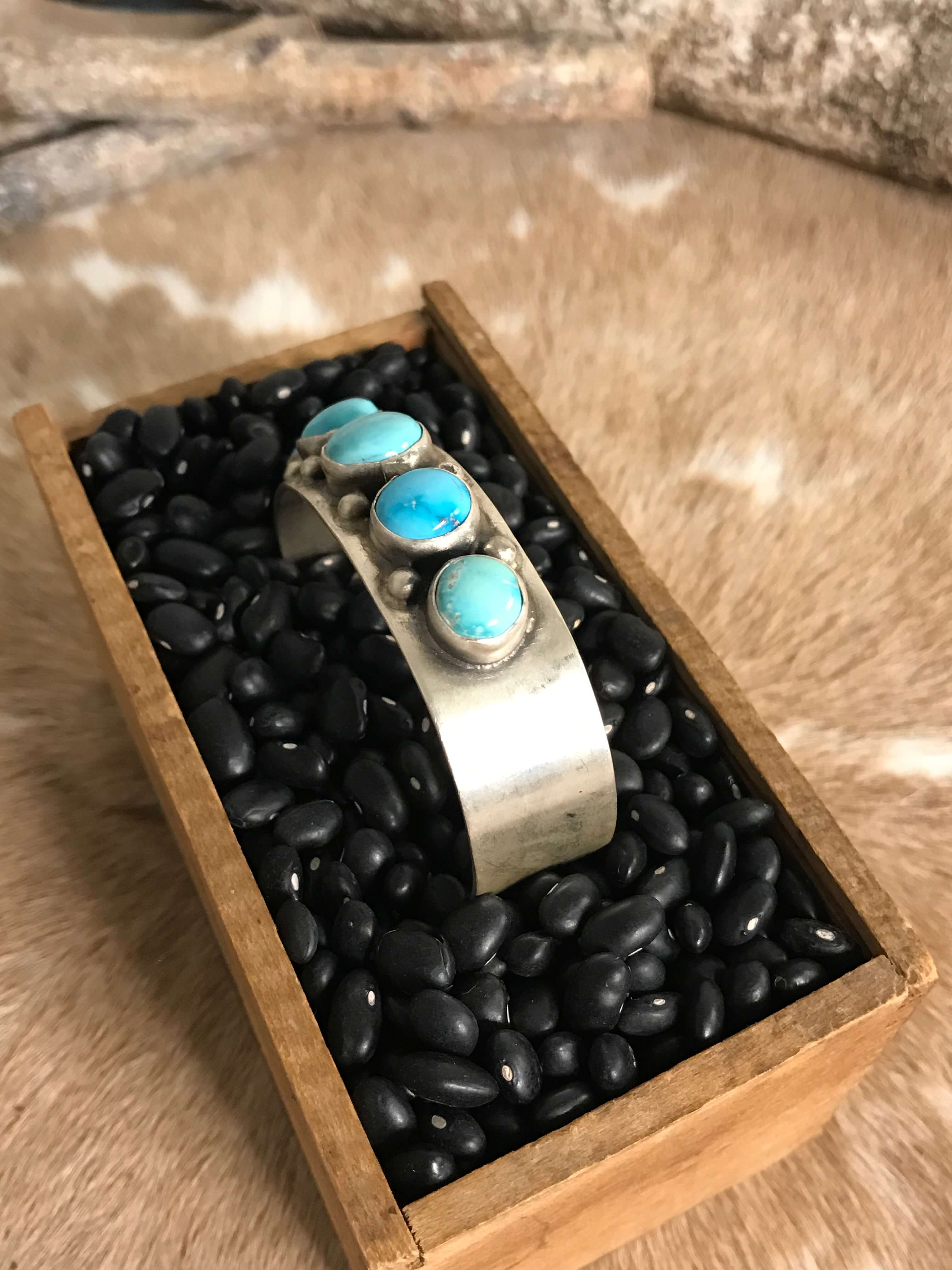 The Mission Bend Cuff-Bracelets & Cuffs-Calli Co., Turquoise and Silver Jewelry, Native American Handmade, Zuni Tribe, Navajo Tribe, Brock Texas