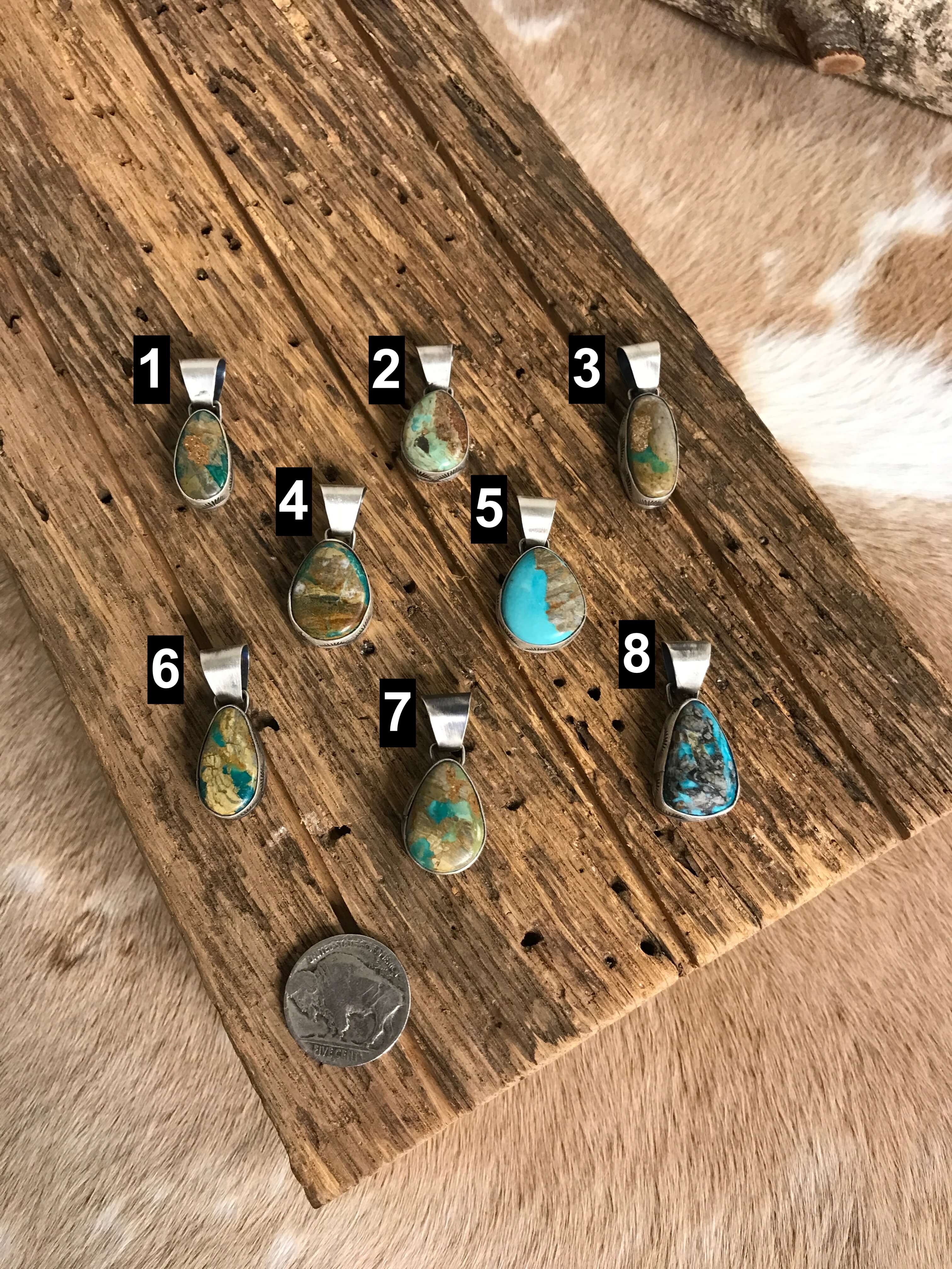 The Neiko Pendants-Pendants-Calli Co., Turquoise and Silver Jewelry, Native American Handmade, Zuni Tribe, Navajo Tribe, Brock Texas