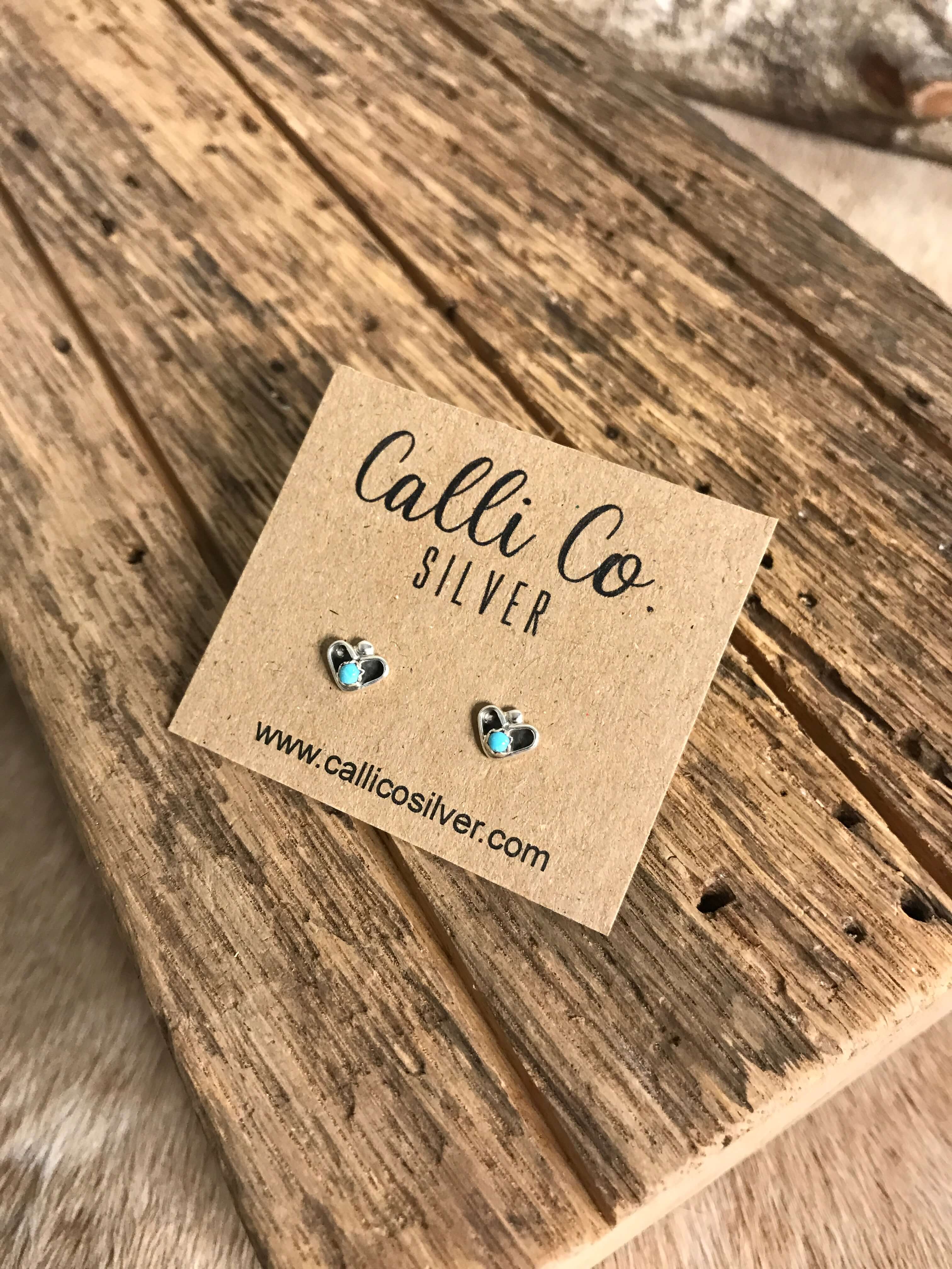 The Tehama Earrings-Earrings-Calli Co., Turquoise and Silver Jewelry, Native American Handmade, Zuni Tribe, Navajo Tribe, Brock Texas