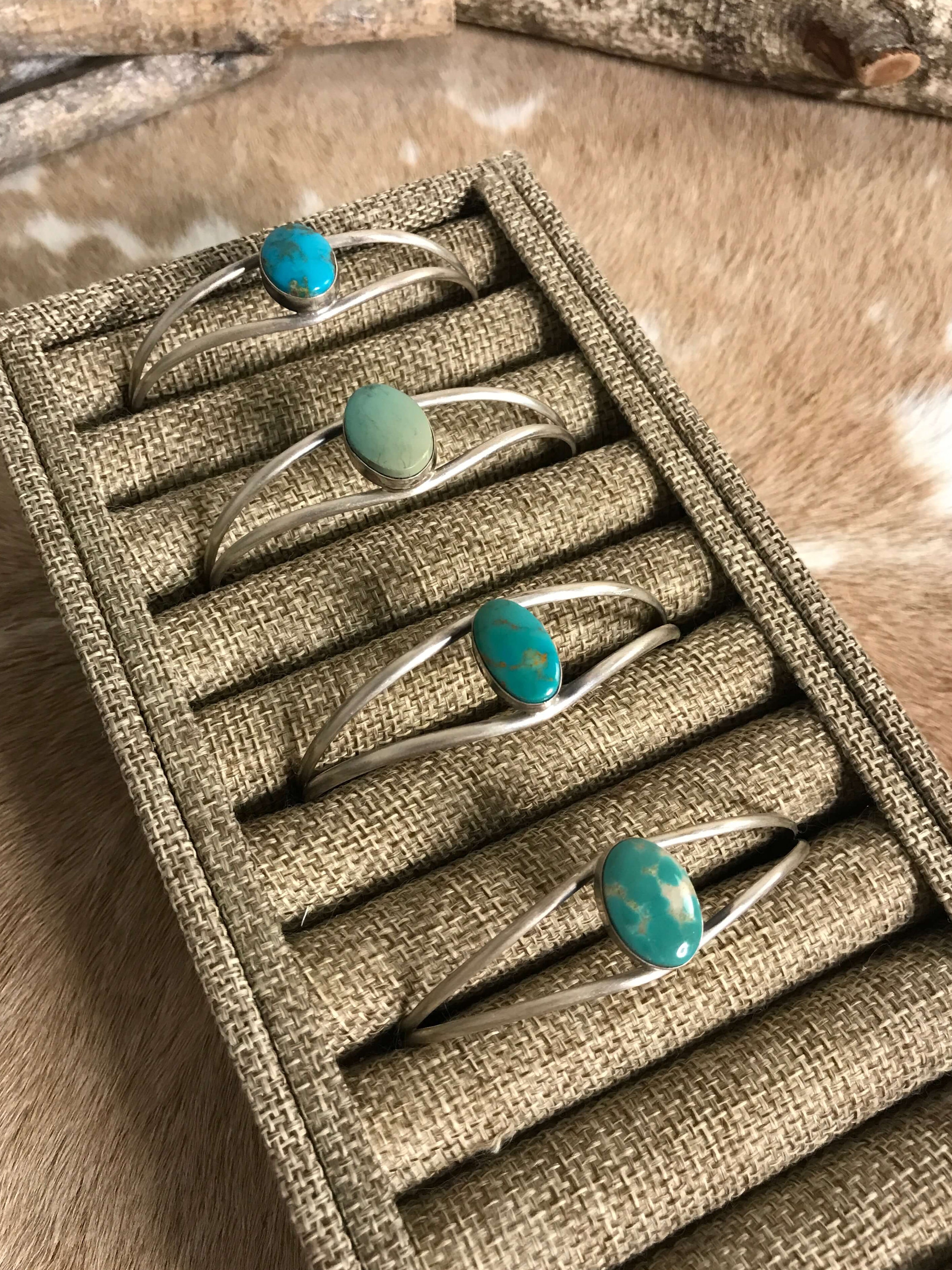 The Hendrix Cuffs-Bracelets & Cuffs-Calli Co., Turquoise and Silver Jewelry, Native American Handmade, Zuni Tribe, Navajo Tribe, Brock Texas
