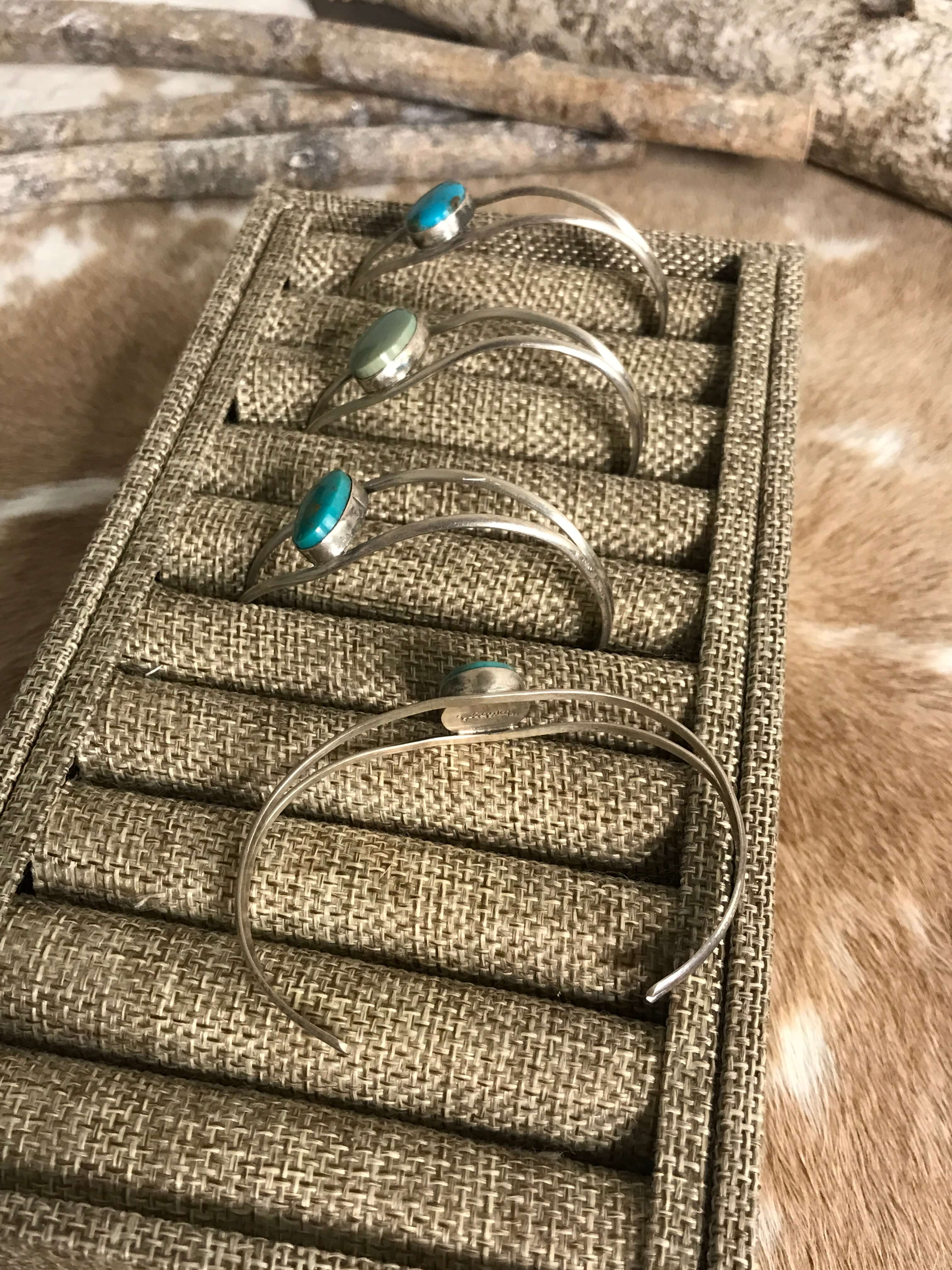 The Hendrix Cuffs-Bracelets & Cuffs-Calli Co., Turquoise and Silver Jewelry, Native American Handmade, Zuni Tribe, Navajo Tribe, Brock Texas
