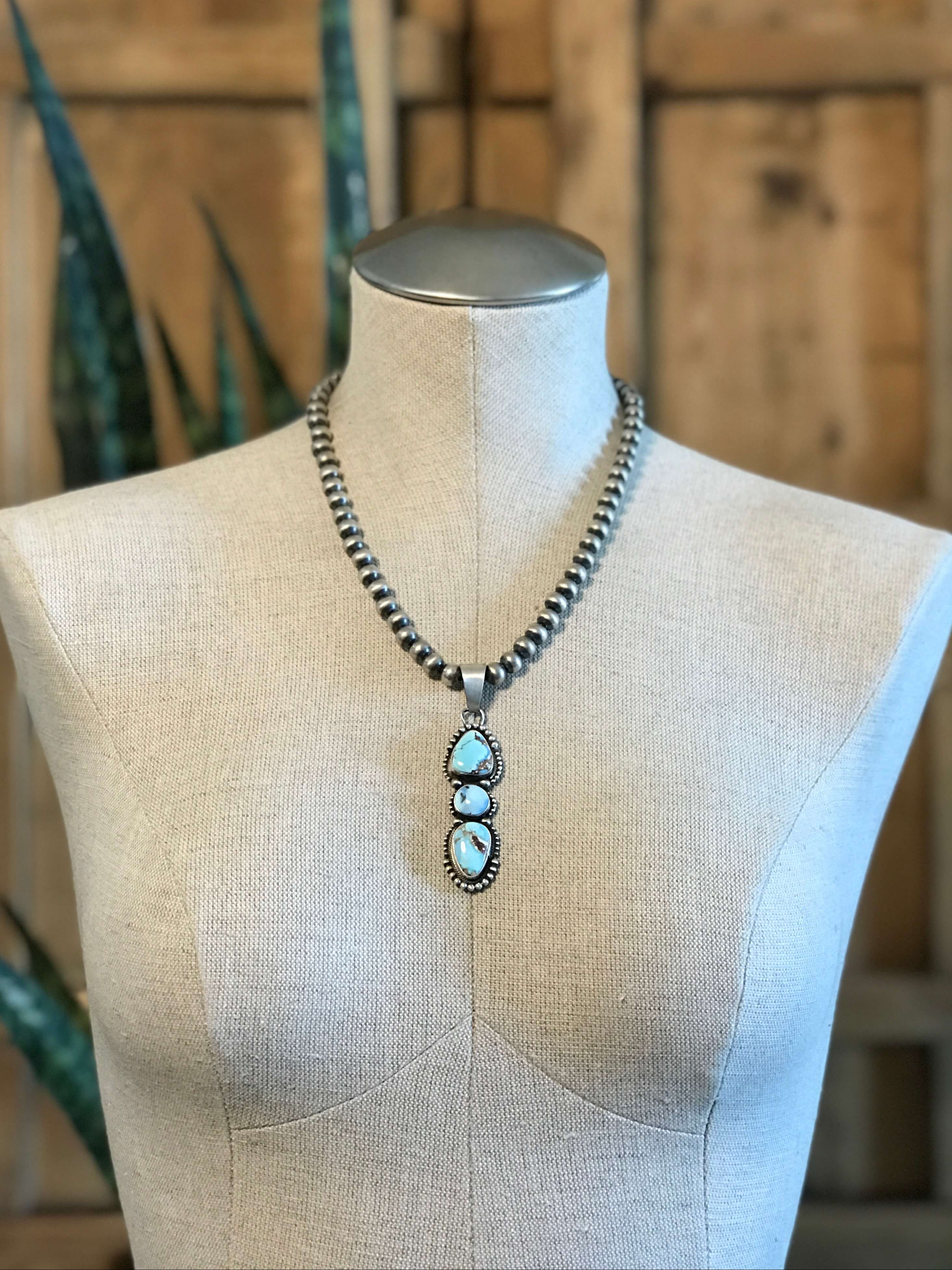 The Copeland Turquoise Pendant, 2-Pendants-Calli Co., Turquoise and Silver Jewelry, Native American Handmade, Zuni Tribe, Navajo Tribe, Brock Texas