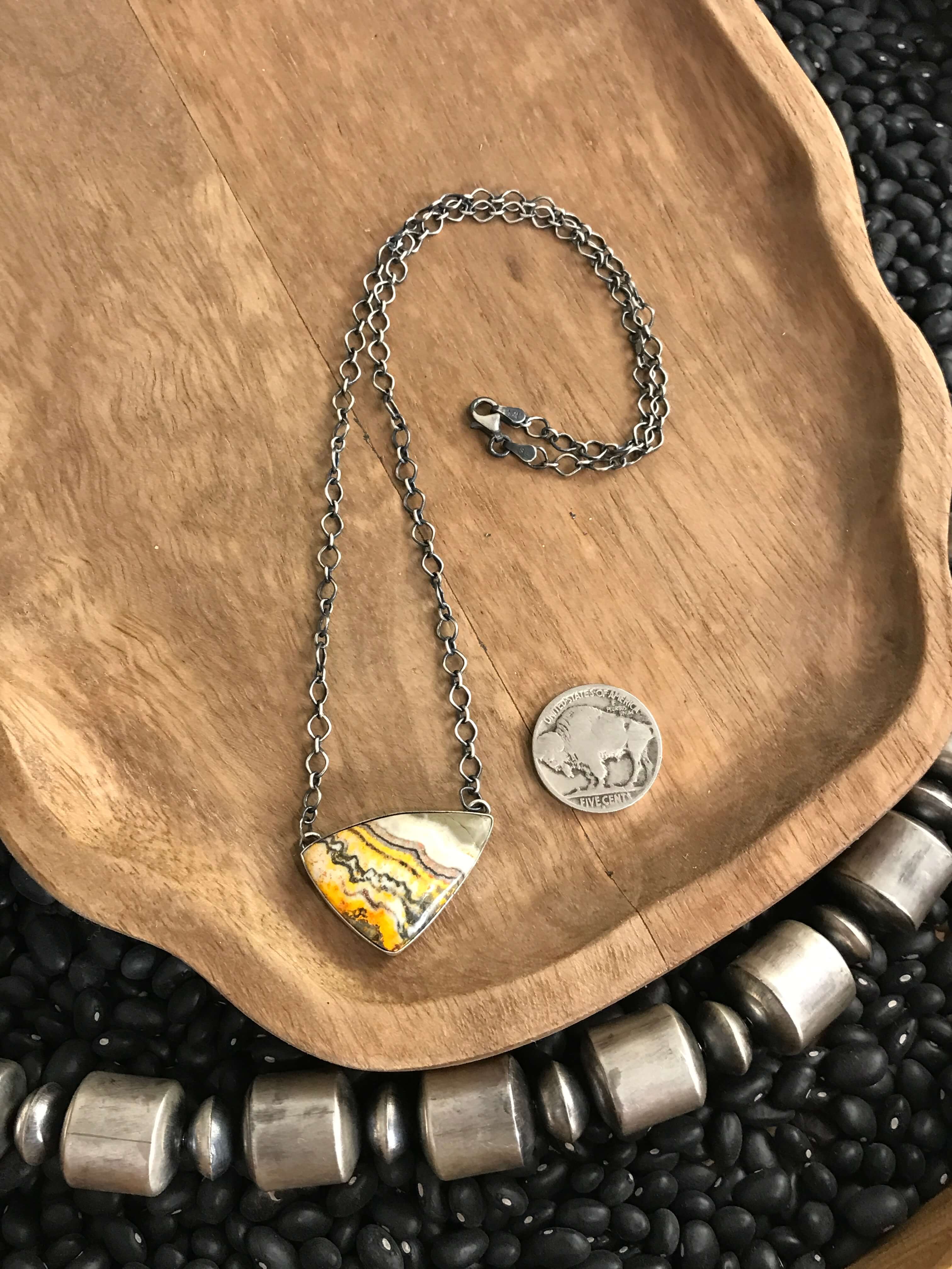 The Pendleton Necklace, 4-Necklaces-Calli Co., Turquoise and Silver Jewelry, Native American Handmade, Zuni Tribe, Navajo Tribe, Brock Texas