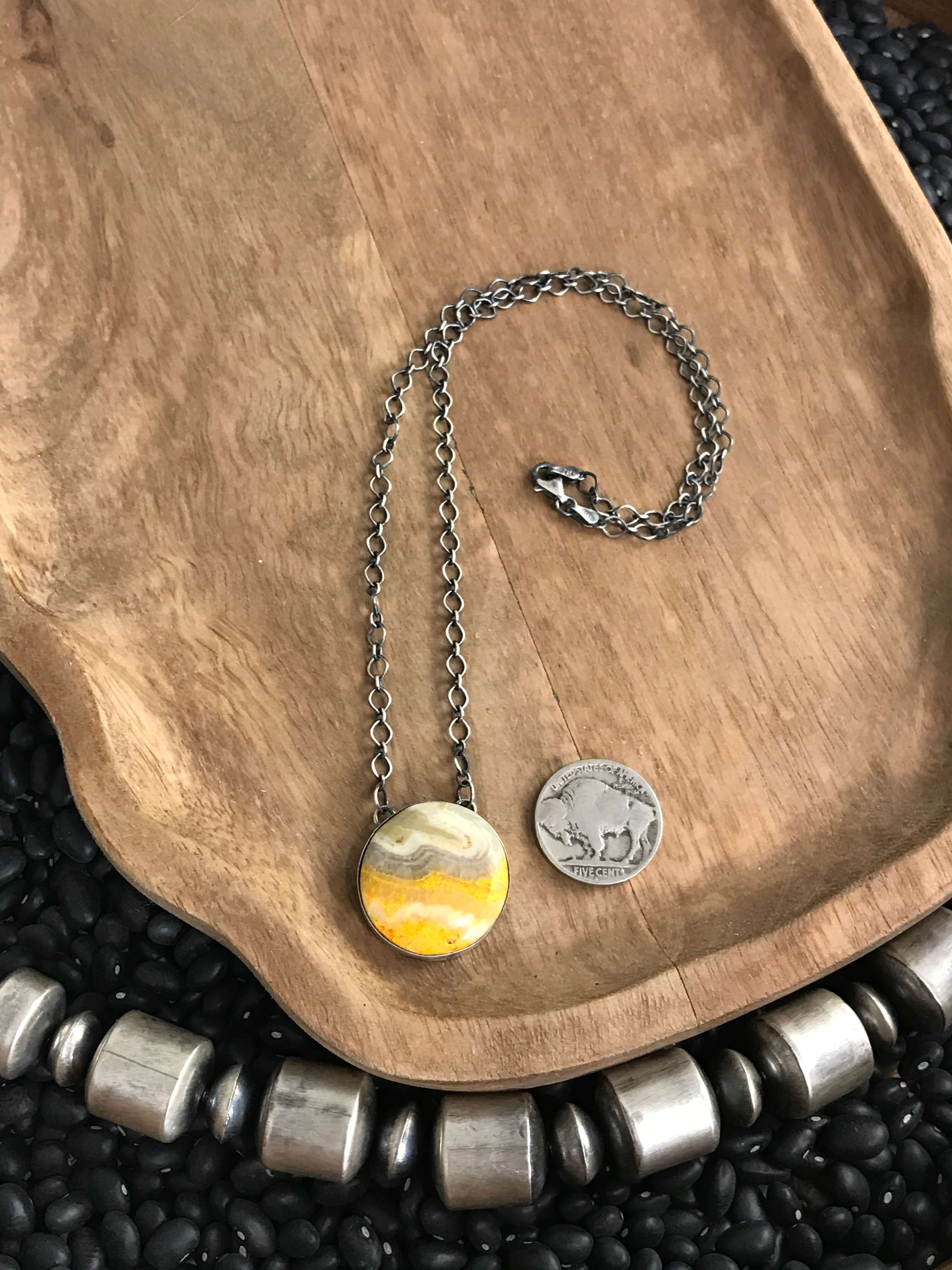 The Pendleton Necklace, 9-Necklaces-Calli Co., Turquoise and Silver Jewelry, Native American Handmade, Zuni Tribe, Navajo Tribe, Brock Texas