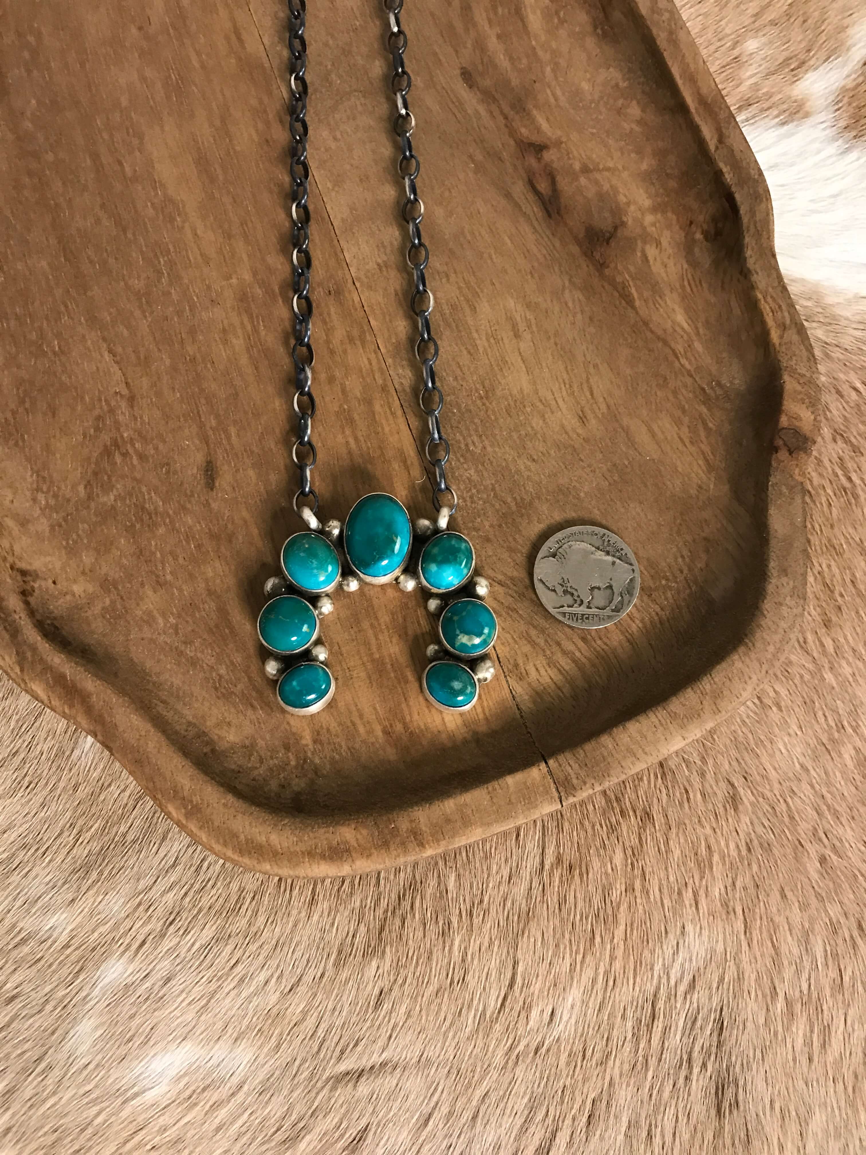 The Naja Necklace, 1-Necklaces-Calli Co., Turquoise and Silver Jewelry, Native American Handmade, Zuni Tribe, Navajo Tribe, Brock Texas