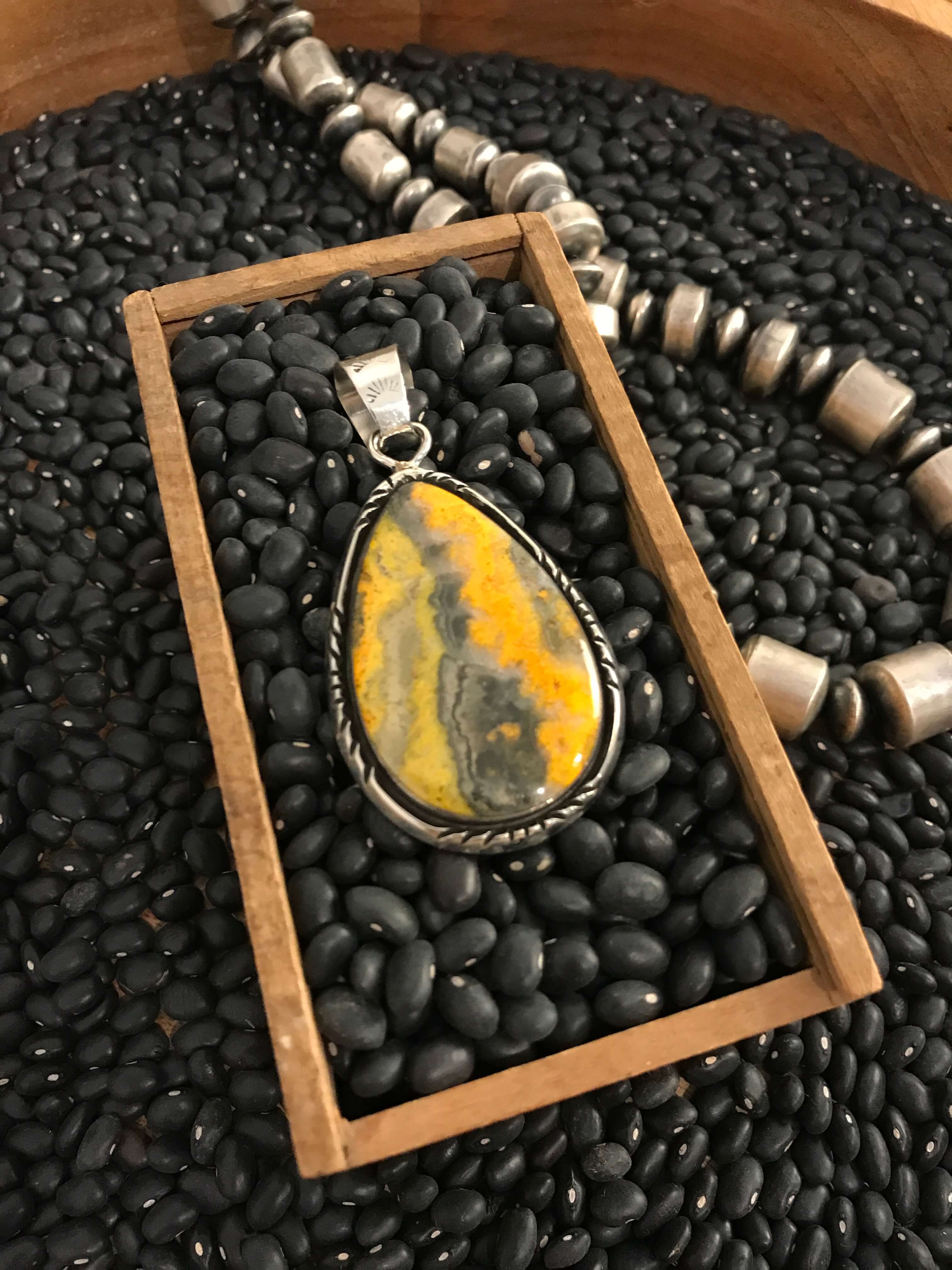 The Sonora Pendant-Pendants-Calli Co., Turquoise and Silver Jewelry, Native American Handmade, Zuni Tribe, Navajo Tribe, Brock Texas