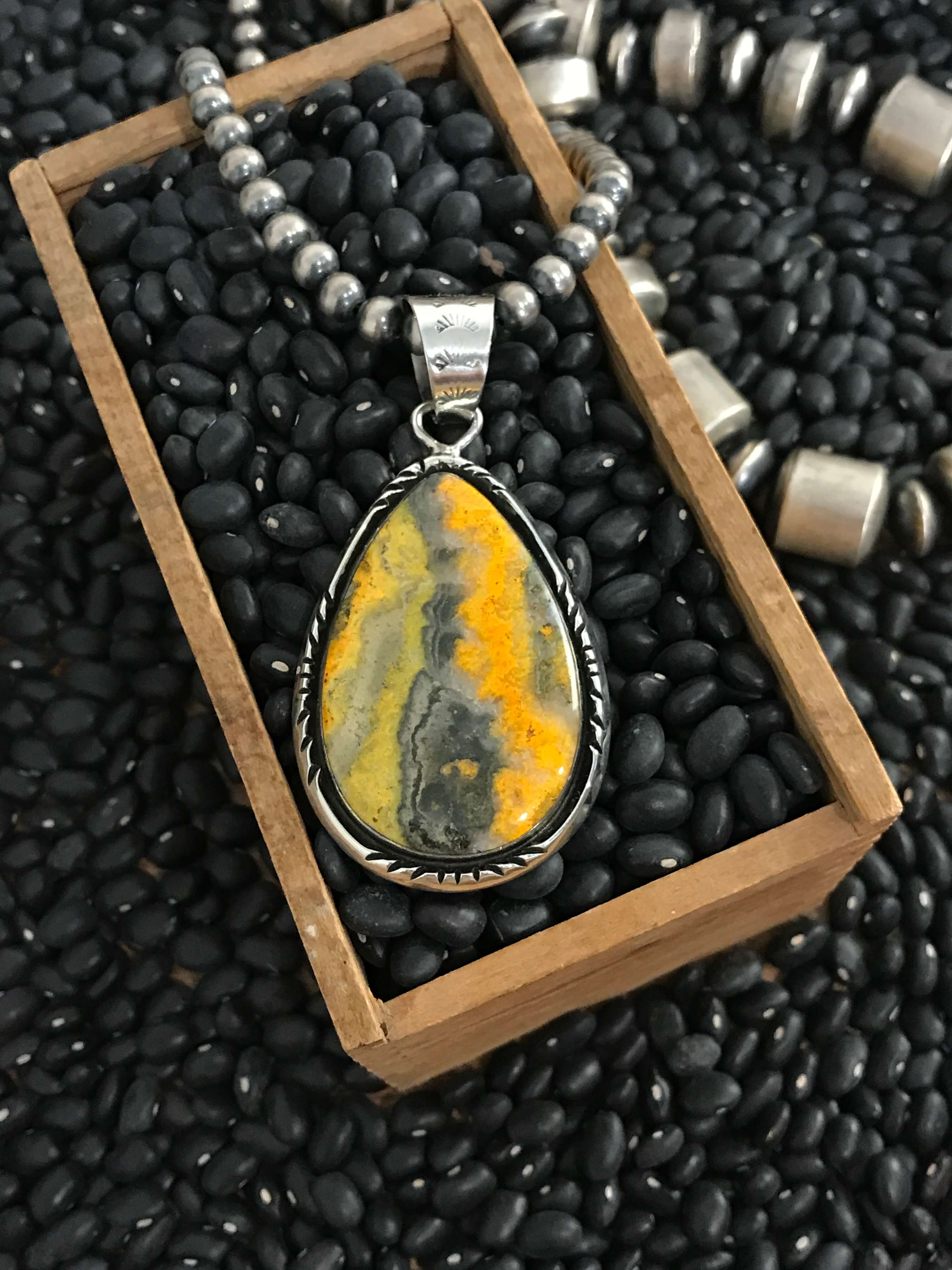 The Sonora Pendant-Pendants-Calli Co., Turquoise and Silver Jewelry, Native American Handmade, Zuni Tribe, Navajo Tribe, Brock Texas