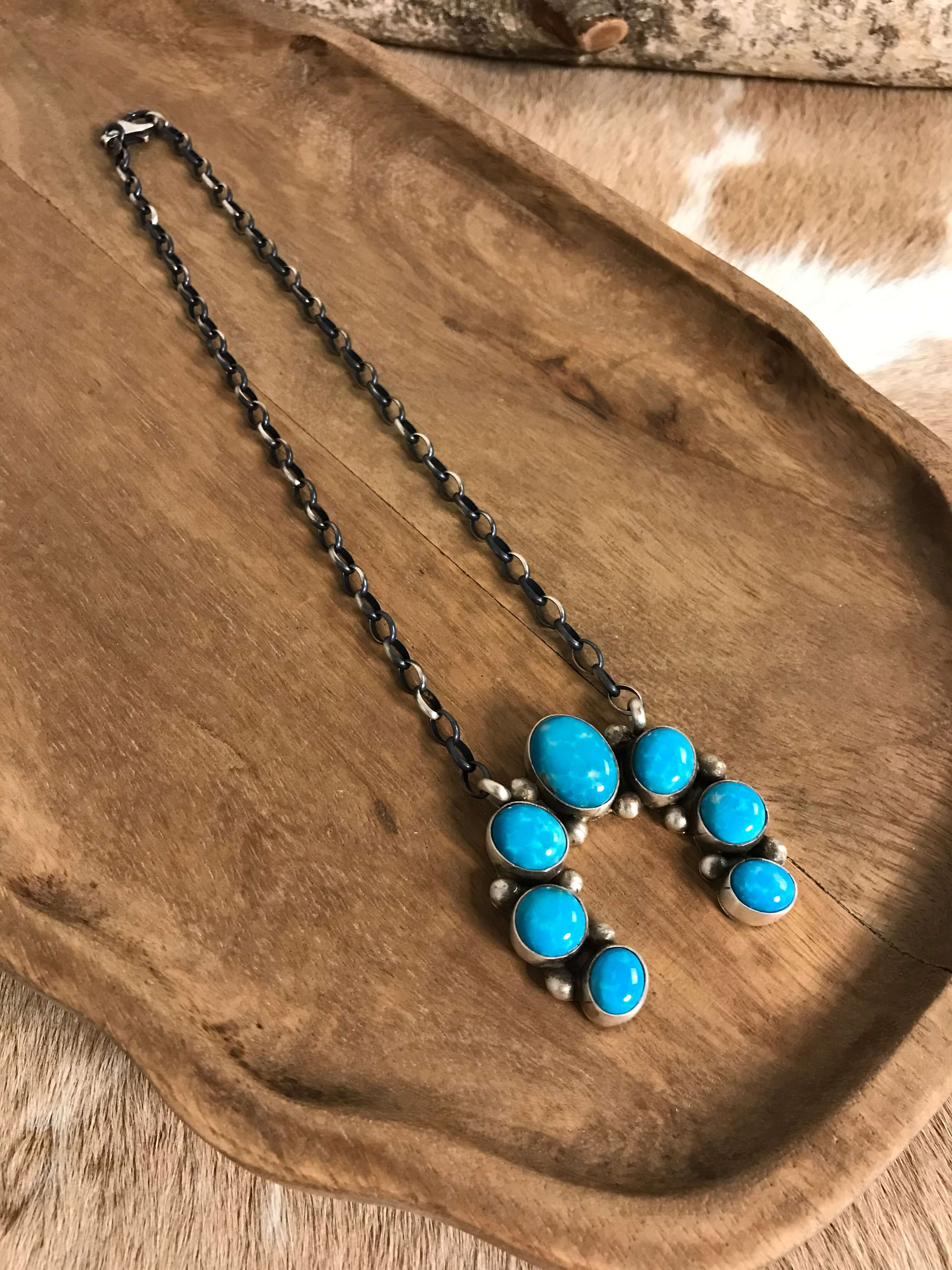 The Naja Necklace, 3-Necklaces-Calli Co., Turquoise and Silver Jewelry, Native American Handmade, Zuni Tribe, Navajo Tribe, Brock Texas