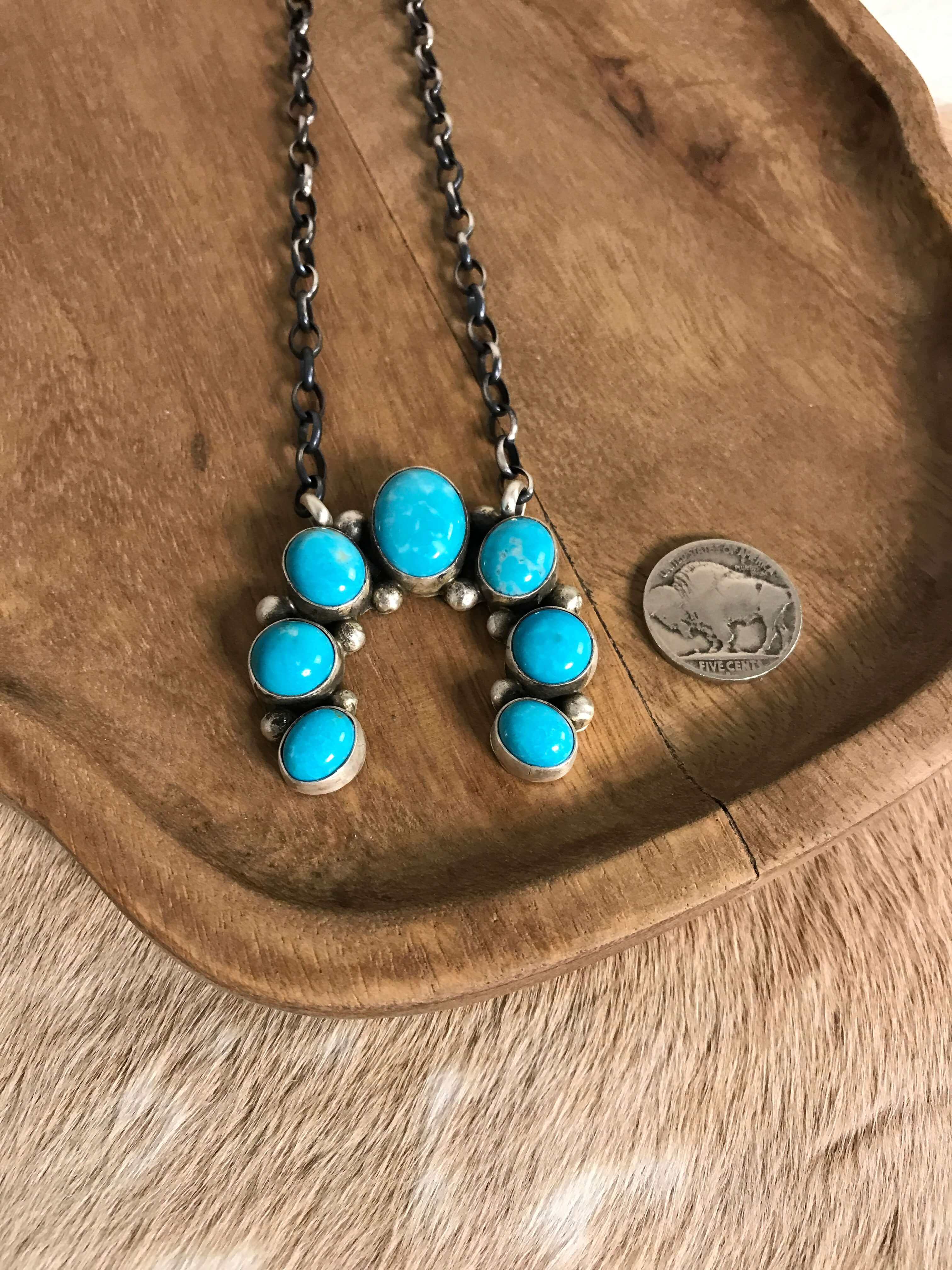 The Naja Necklace, 5-Necklaces-Calli Co., Turquoise and Silver Jewelry, Native American Handmade, Zuni Tribe, Navajo Tribe, Brock Texas