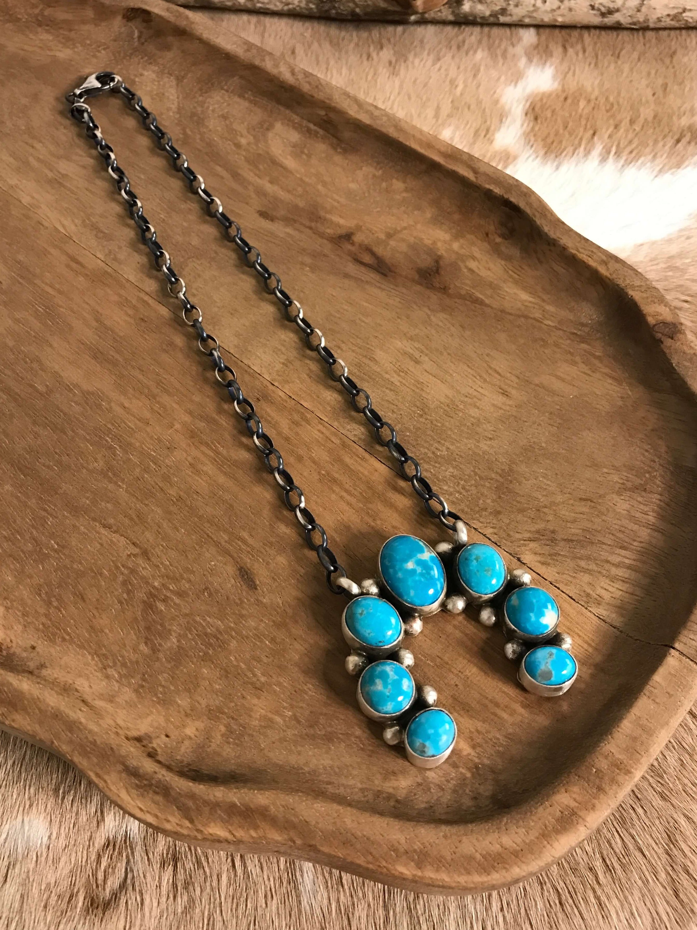 The Naja Necklace, 8-Necklaces-Calli Co., Turquoise and Silver Jewelry, Native American Handmade, Zuni Tribe, Navajo Tribe, Brock Texas