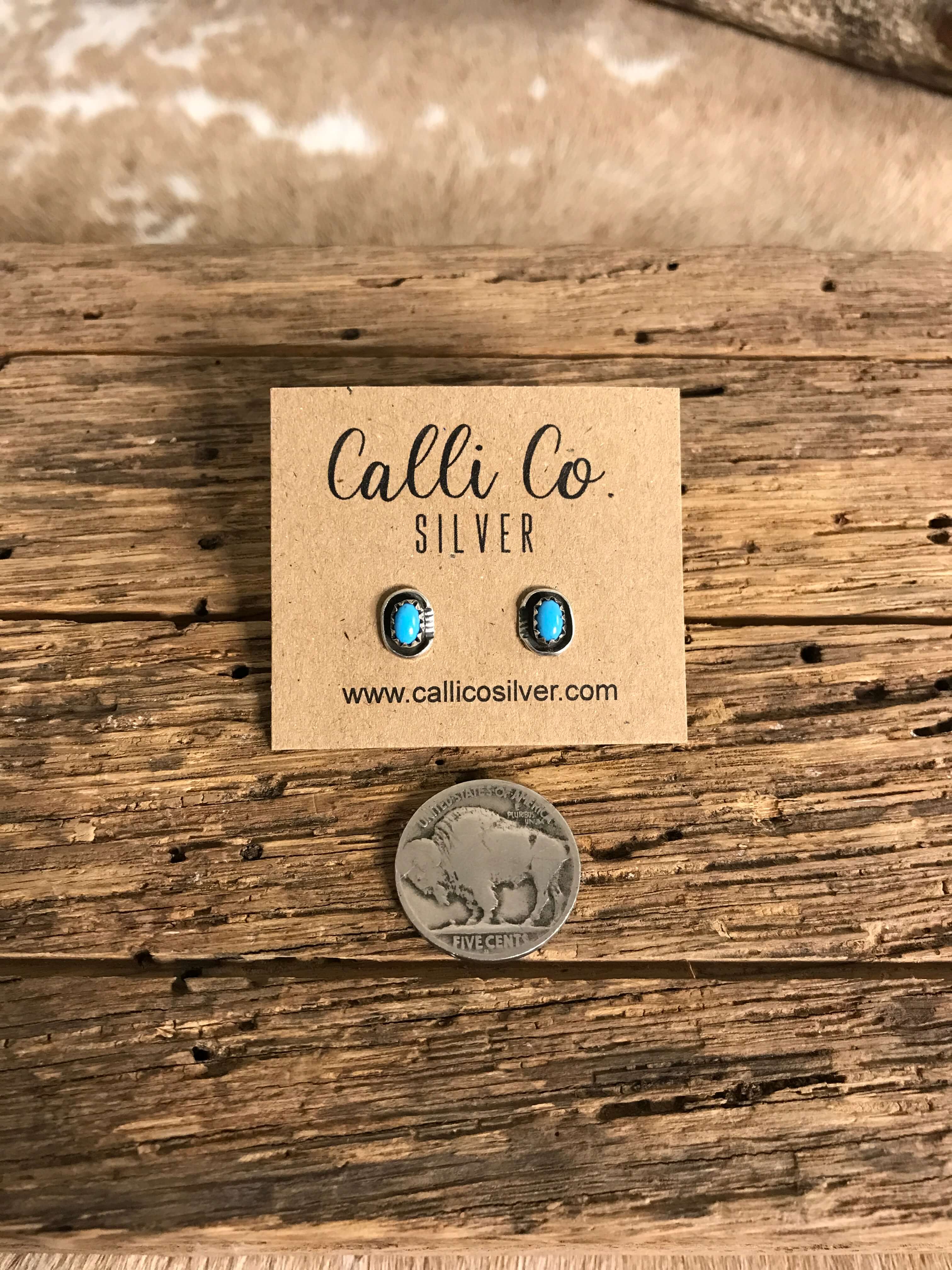 The Becenti Earrings-Earrings-Calli Co., Turquoise and Silver Jewelry, Native American Handmade, Zuni Tribe, Navajo Tribe, Brock Texas