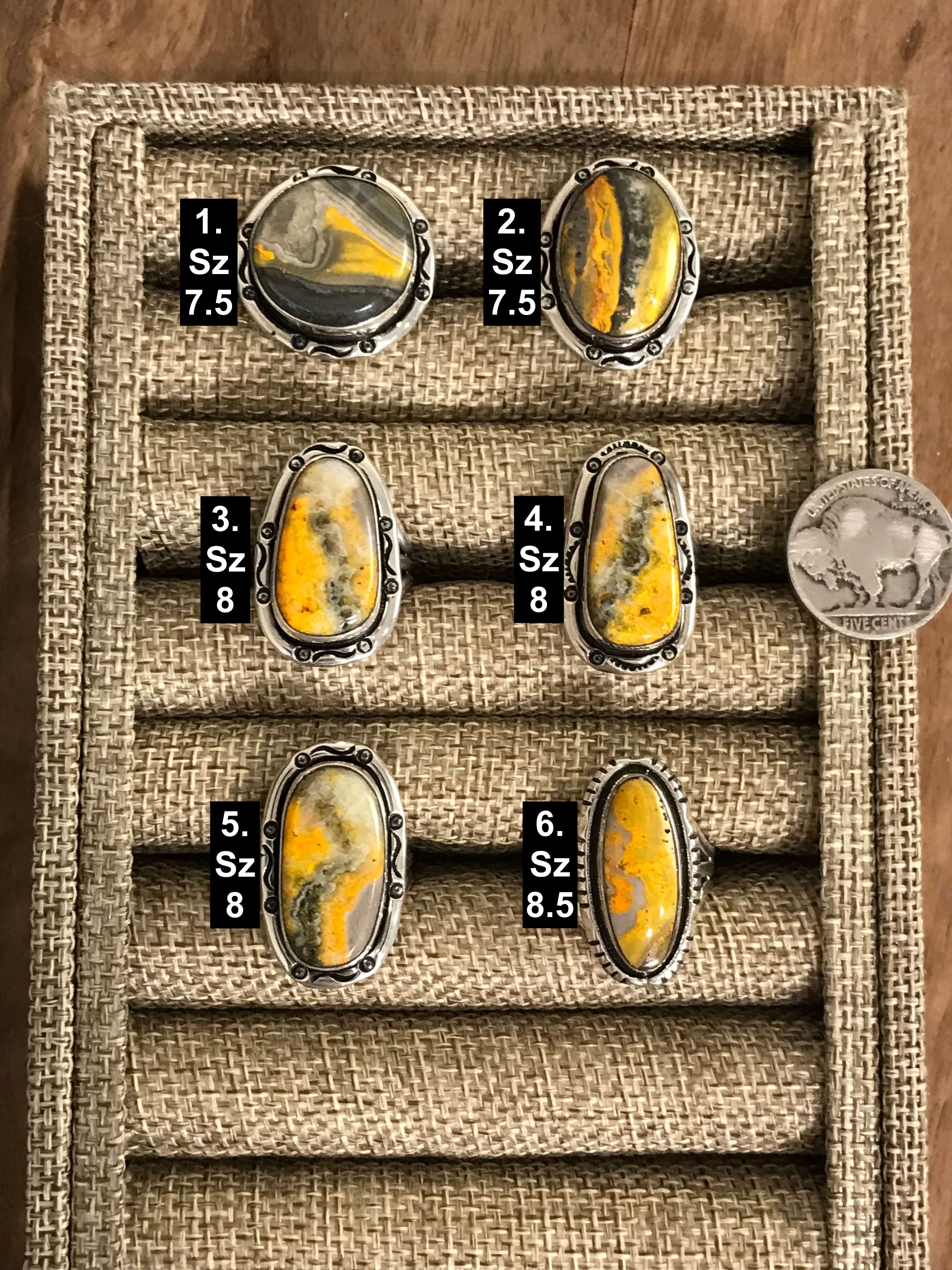 The Bosque Rings-Rings-Calli Co., Turquoise and Silver Jewelry, Native American Handmade, Zuni Tribe, Navajo Tribe, Brock Texas