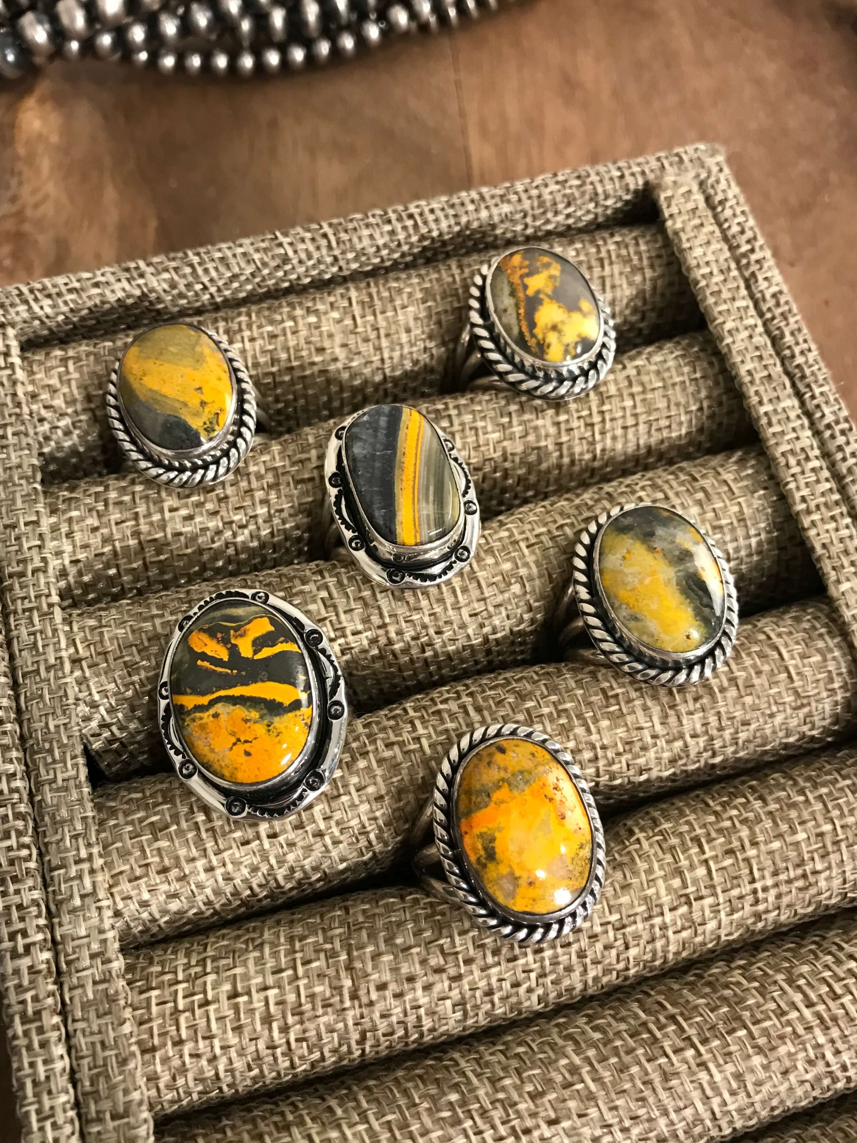 The Reynosa Rings-Rings-Calli Co., Turquoise and Silver Jewelry, Native American Handmade, Zuni Tribe, Navajo Tribe, Brock Texas