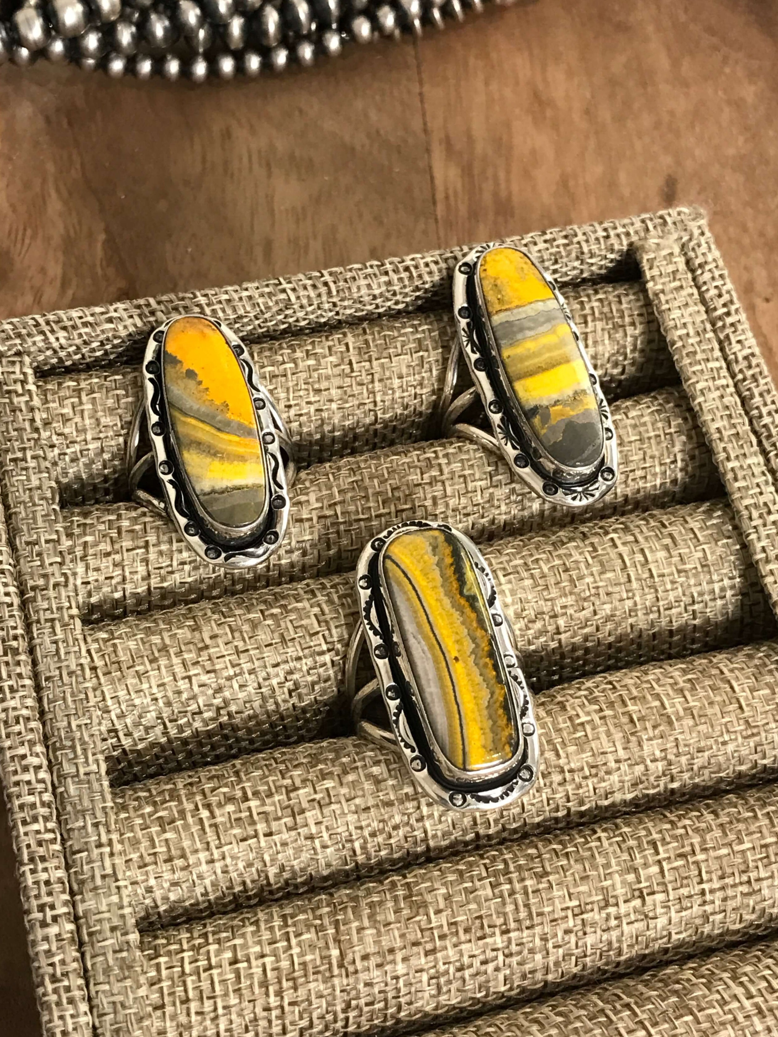 The Santa Rita Rings-Rings-Calli Co., Turquoise and Silver Jewelry, Native American Handmade, Zuni Tribe, Navajo Tribe, Brock Texas