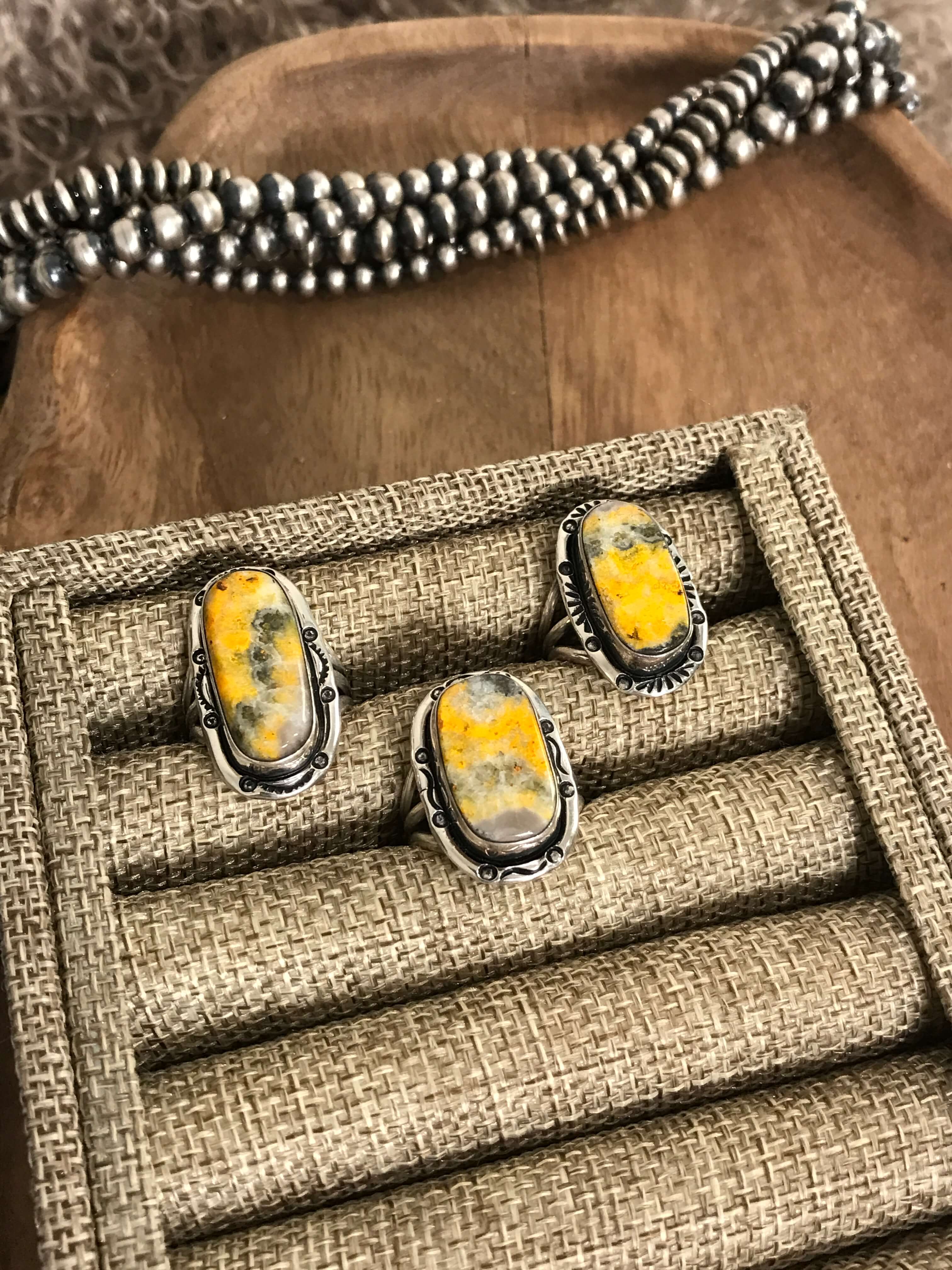 The Alamosa Rings-Rings-Calli Co., Turquoise and Silver Jewelry, Native American Handmade, Zuni Tribe, Navajo Tribe, Brock Texas