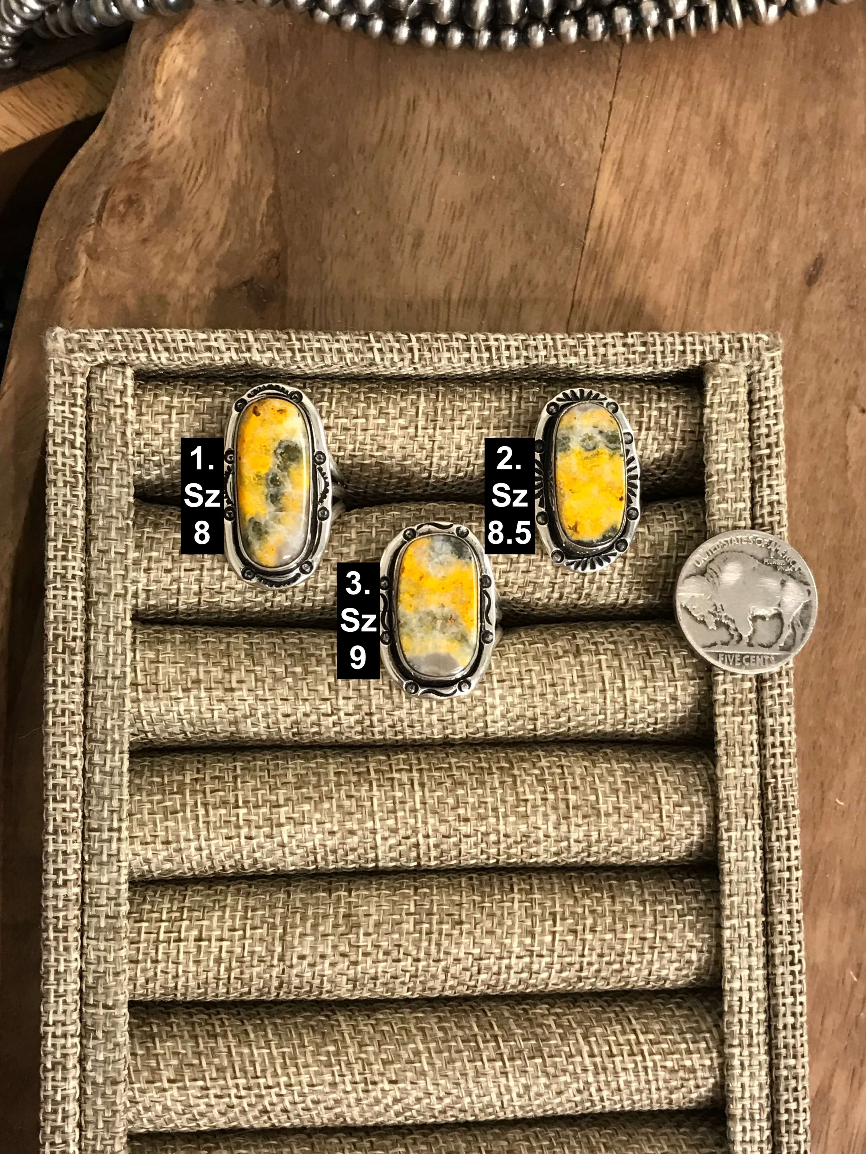 The Alamosa Rings-Rings-Calli Co., Turquoise and Silver Jewelry, Native American Handmade, Zuni Tribe, Navajo Tribe, Brock Texas