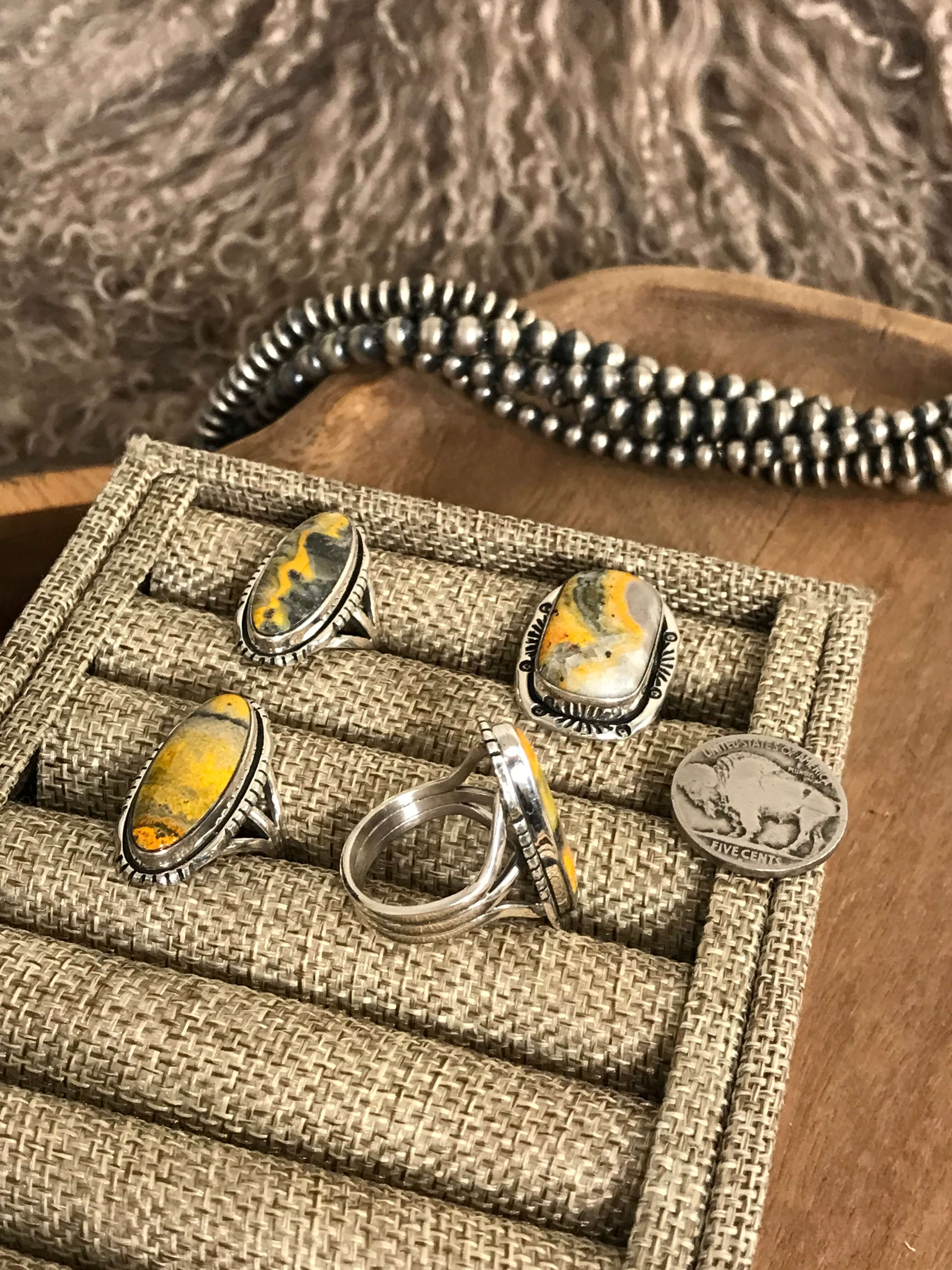 The Palouse Rings-Rings-Calli Co., Turquoise and Silver Jewelry, Native American Handmade, Zuni Tribe, Navajo Tribe, Brock Texas