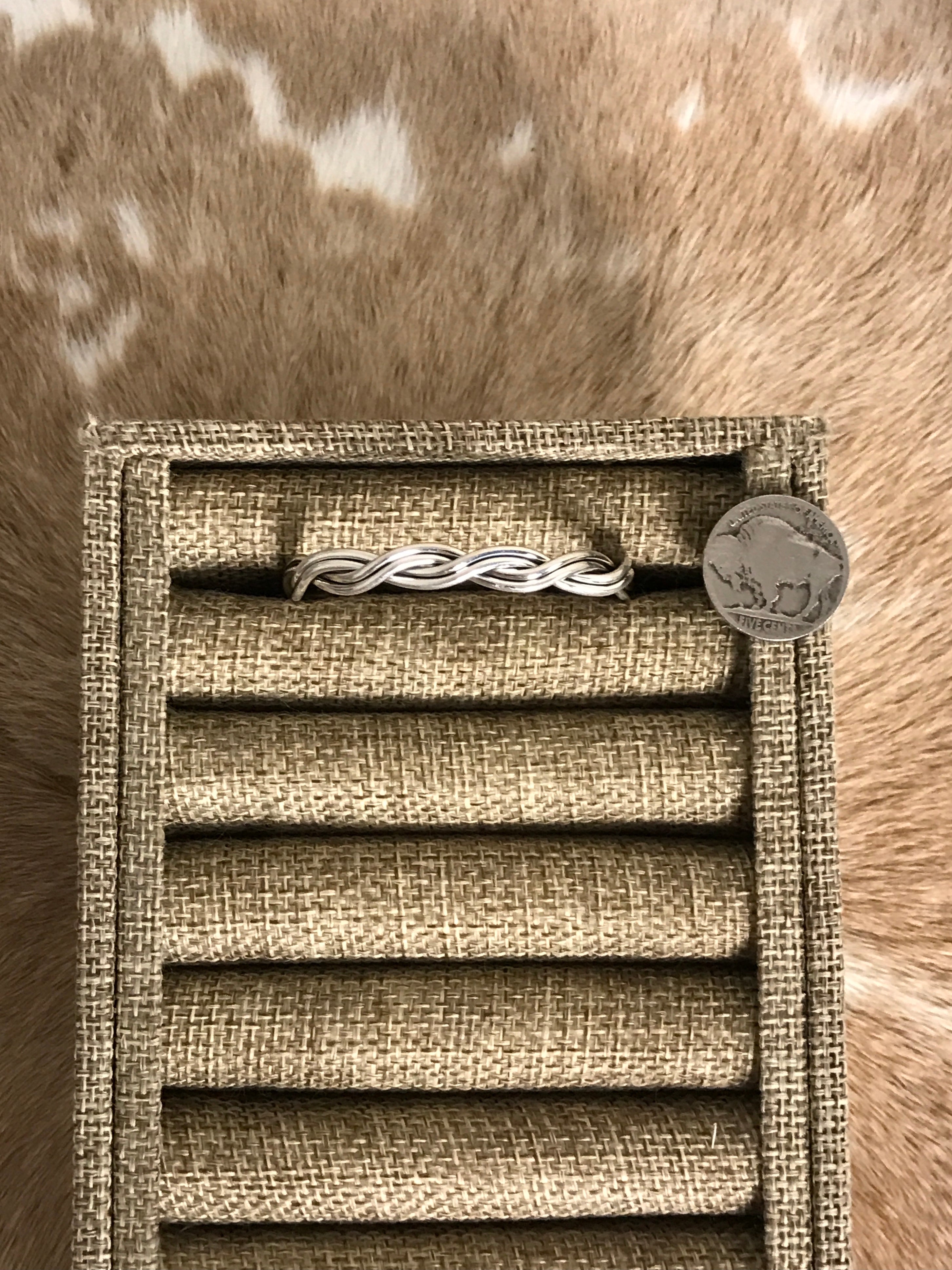 The Extra Small Birdie Cuffs-Bracelets & Cuffs-Calli Co., Turquoise and Silver Jewelry, Native American Handmade, Zuni Tribe, Navajo Tribe, Brock Texas