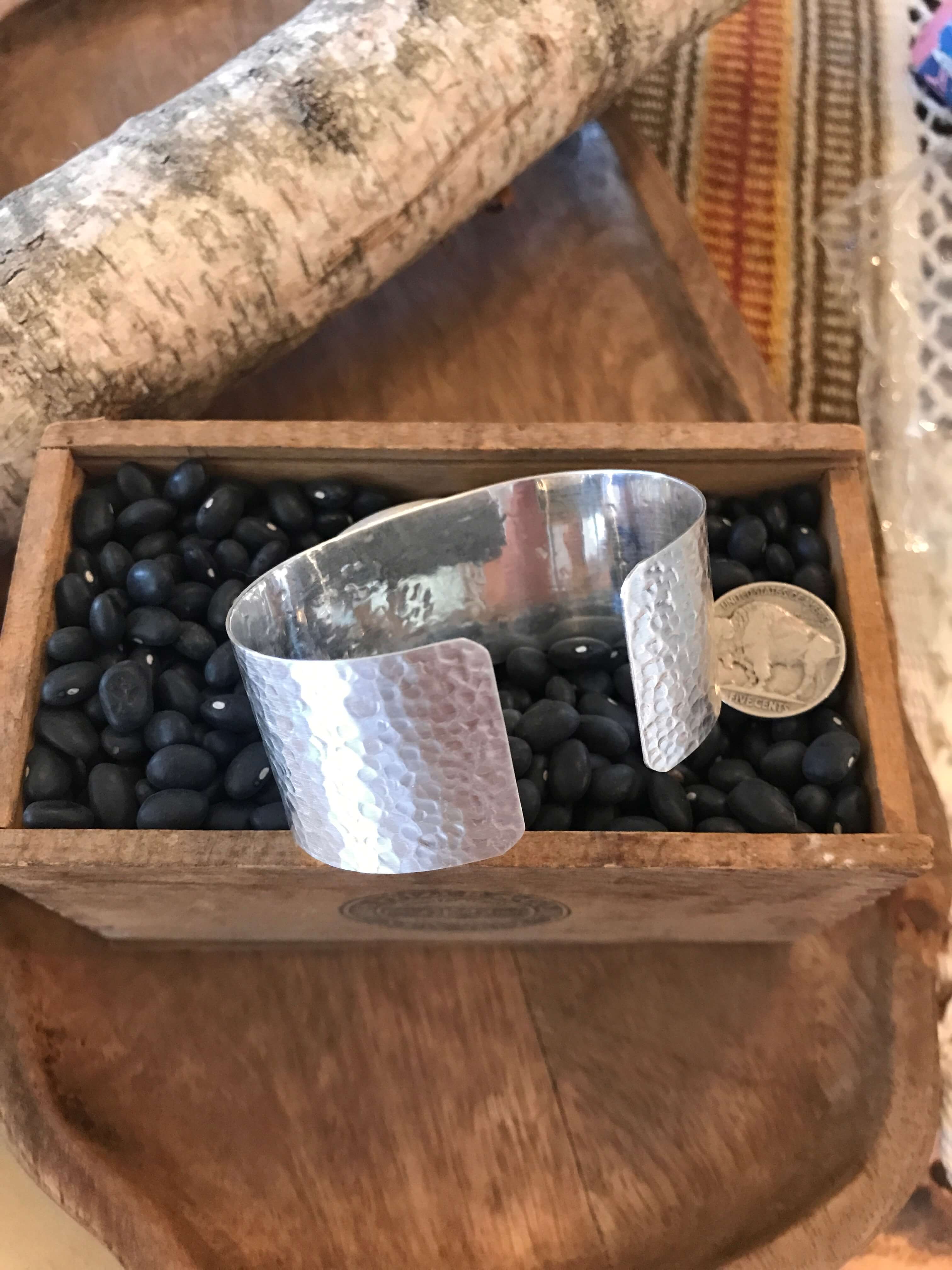 The Belle River Royston Turquoise Cuff, 4-Bracelets & Cuffs-Calli Co., Turquoise and Silver Jewelry, Native American Handmade, Zuni Tribe, Navajo Tribe, Brock Texas