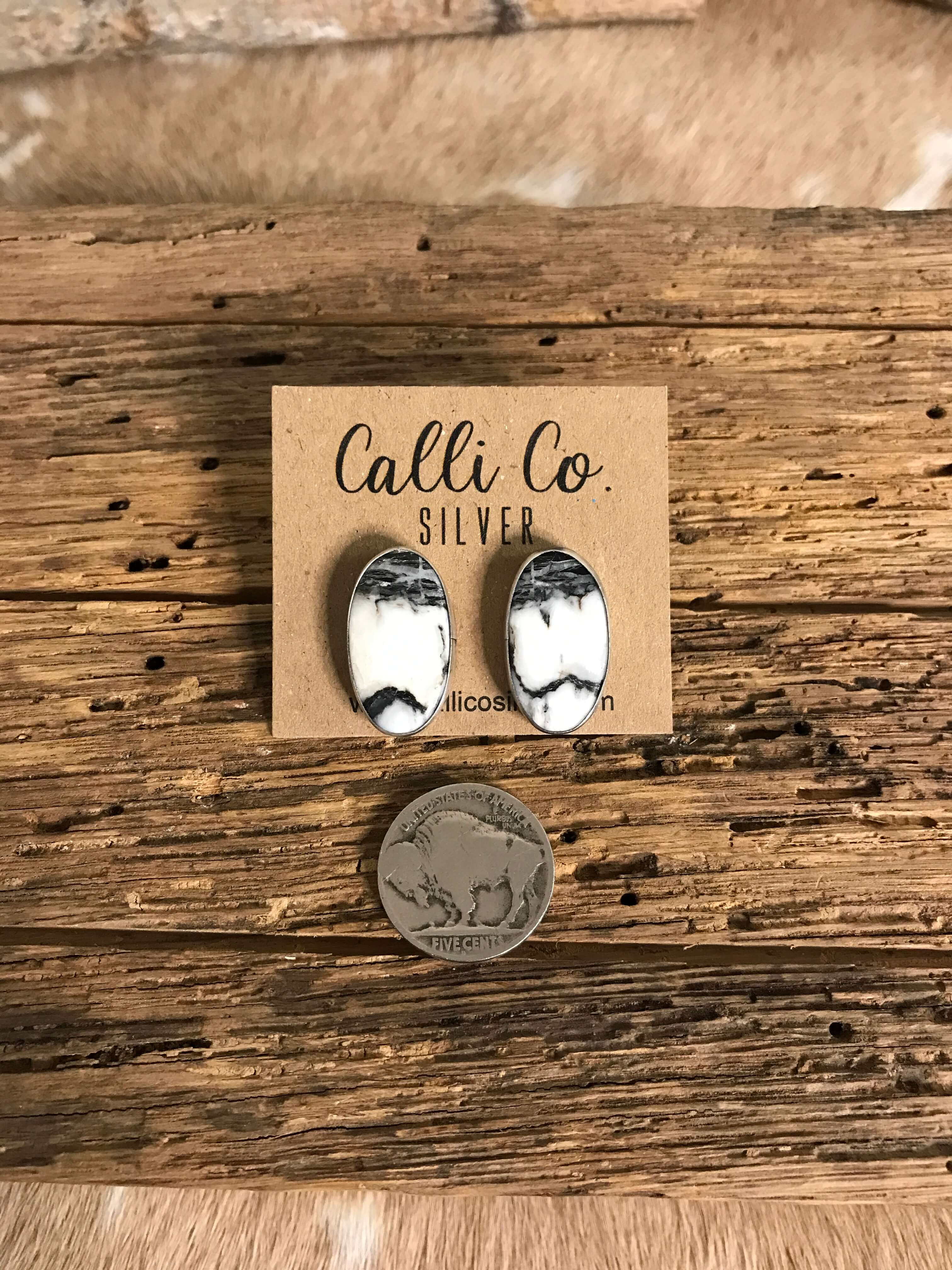 The Favorite Studs, 2-Earrings-Calli Co., Turquoise and Silver Jewelry, Native American Handmade, Zuni Tribe, Navajo Tribe, Brock Texas