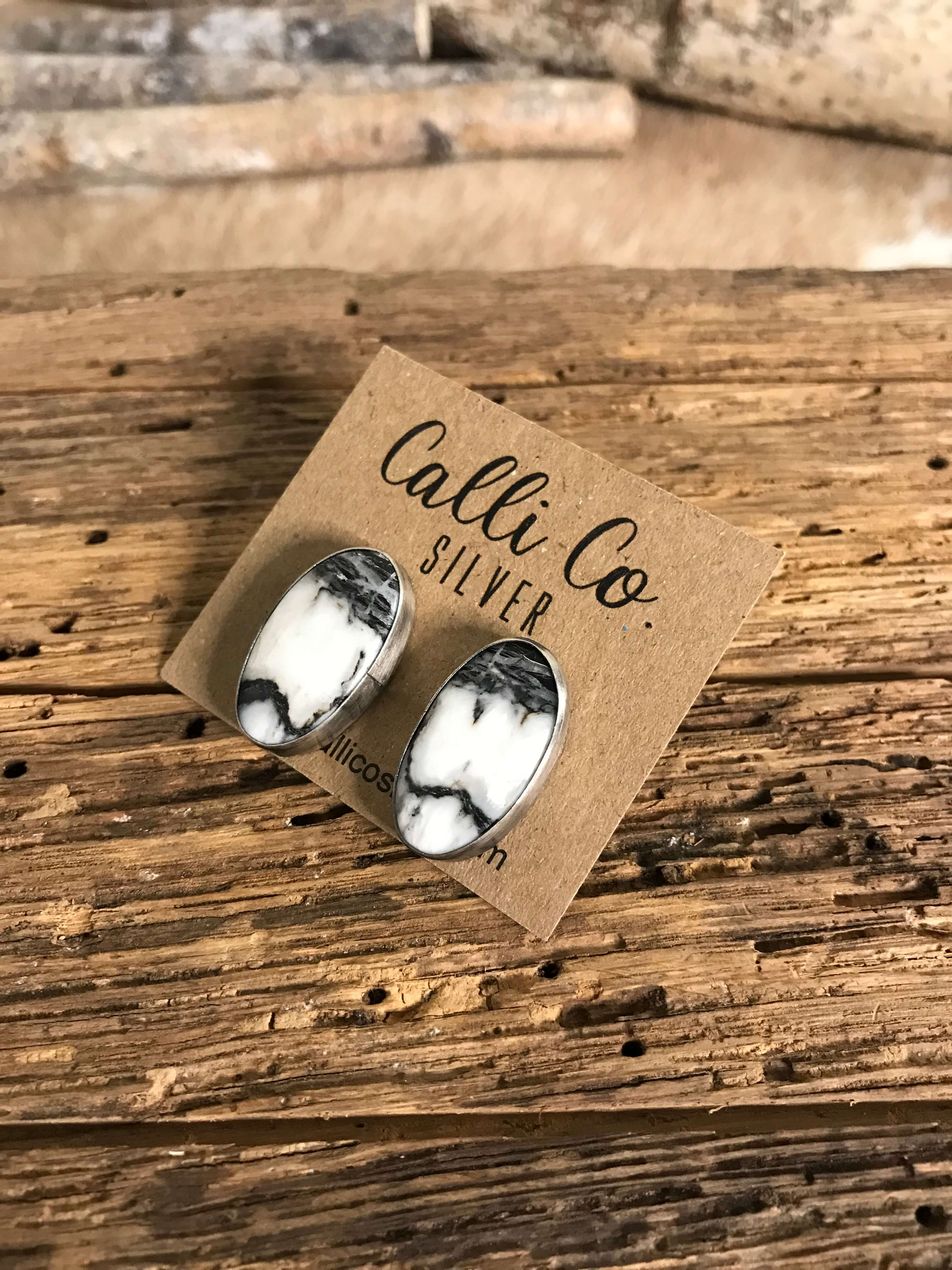 The Favorite Studs, 2-Earrings-Calli Co., Turquoise and Silver Jewelry, Native American Handmade, Zuni Tribe, Navajo Tribe, Brock Texas