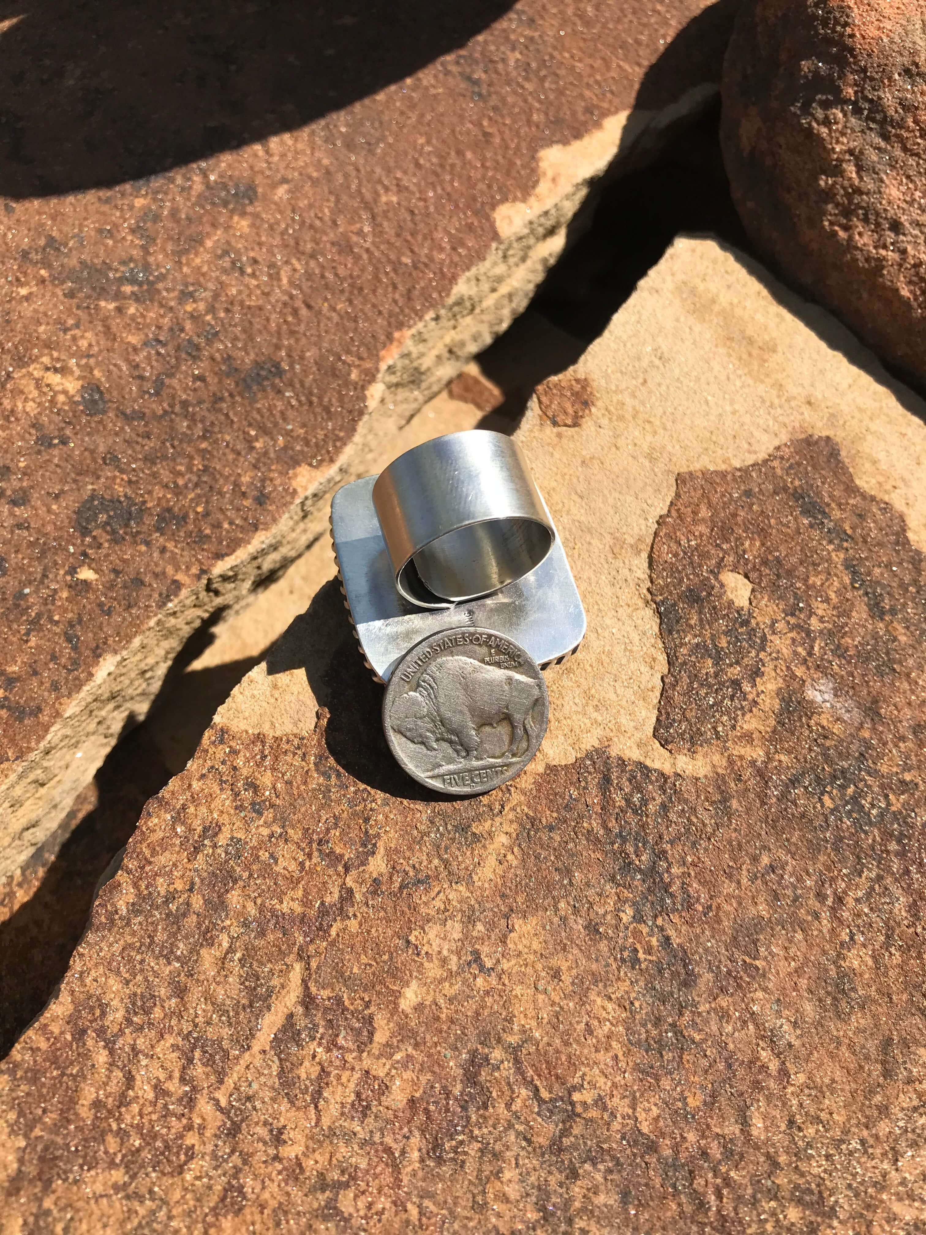 The Ashcroft Adjustable Ring, 1-Rings-Calli Co., Turquoise and Silver Jewelry, Native American Handmade, Zuni Tribe, Navajo Tribe, Brock Texas