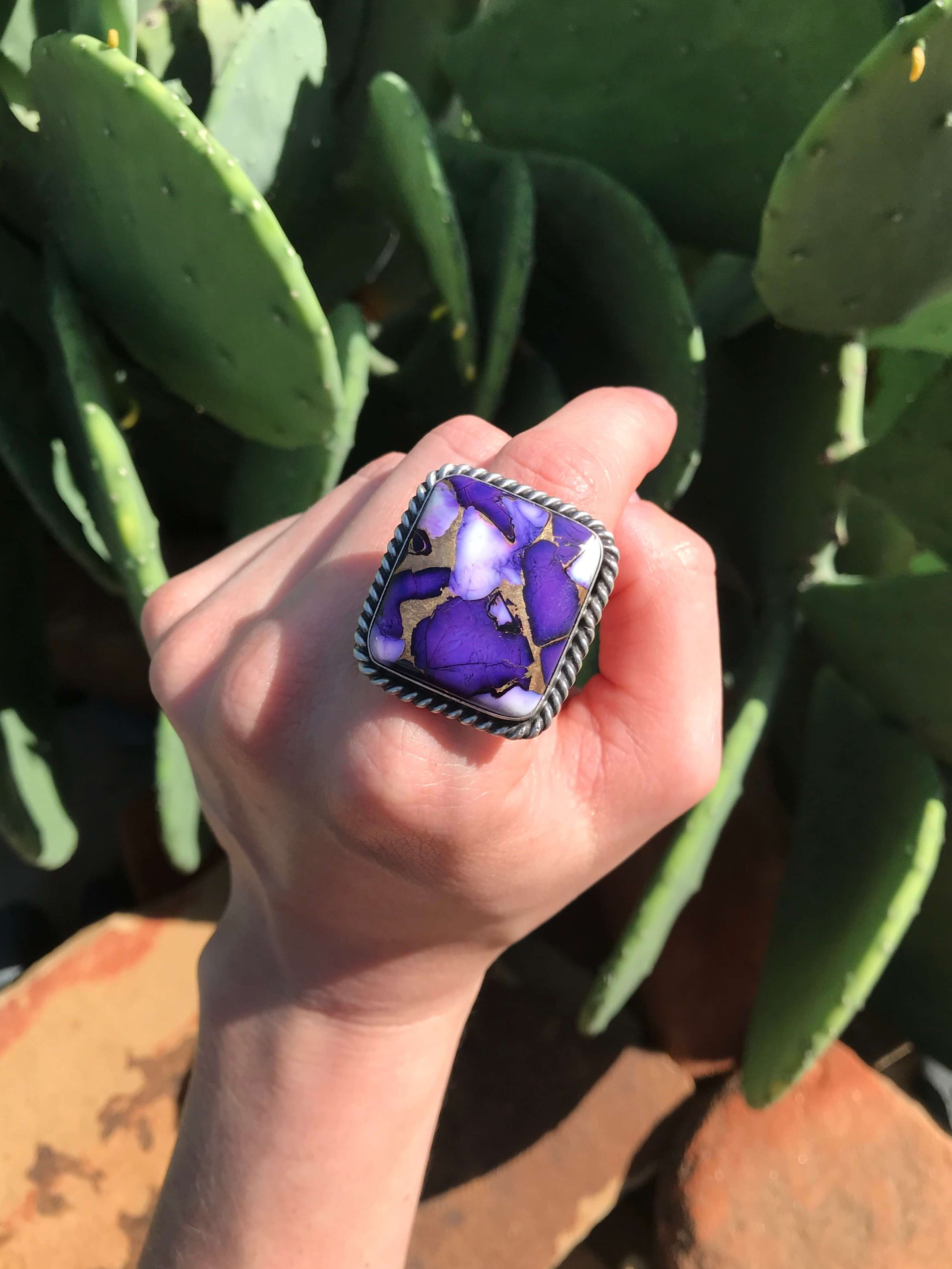 The Ashcroft Adjustable Ring, 1-Rings-Calli Co., Turquoise and Silver Jewelry, Native American Handmade, Zuni Tribe, Navajo Tribe, Brock Texas