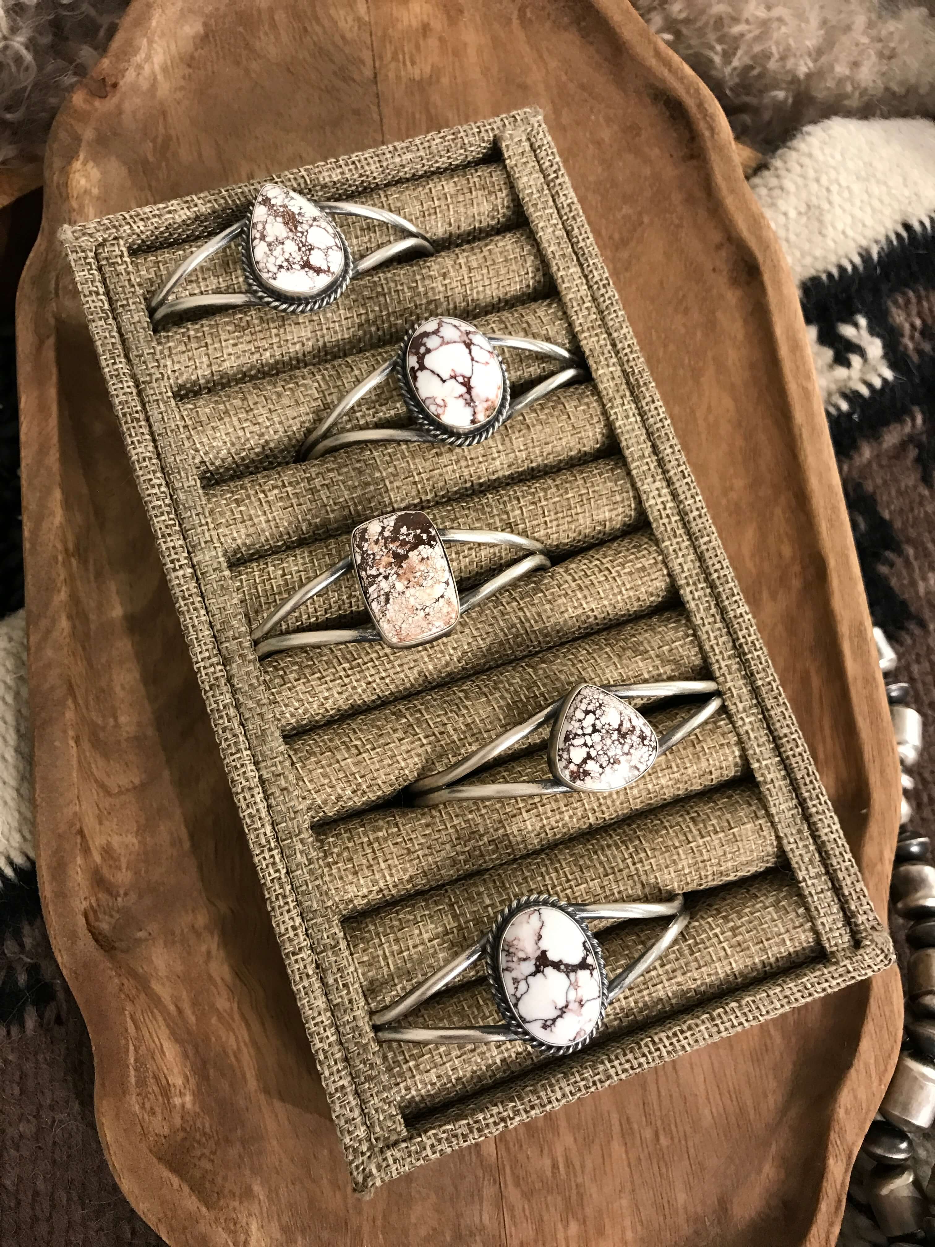 The Clydesdale Cuffs-Bracelets & Cuffs-Calli Co., Turquoise and Silver Jewelry, Native American Handmade, Zuni Tribe, Navajo Tribe, Brock Texas