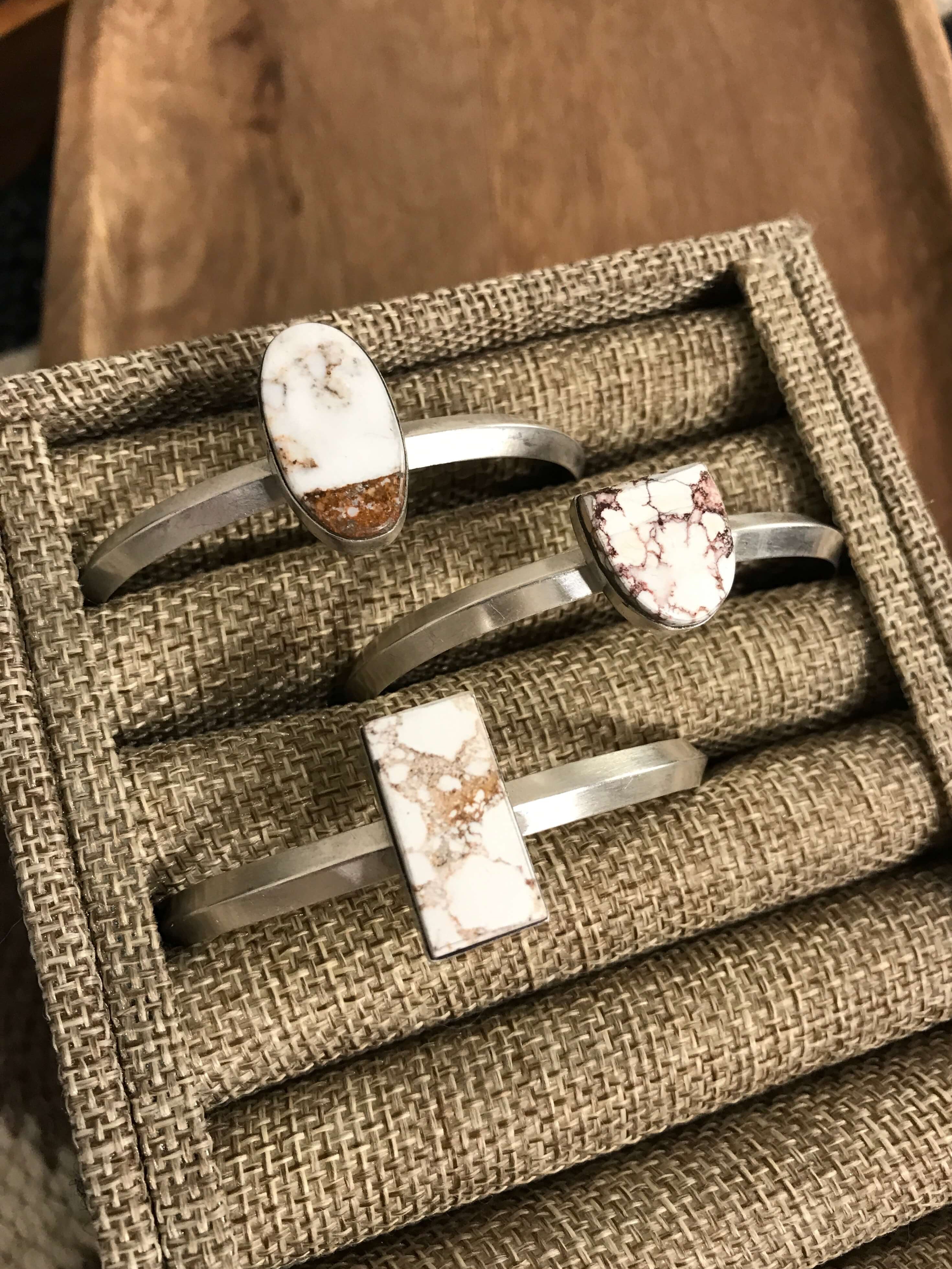 The Falabella Cuffs-Bracelets & Cuffs-Calli Co., Turquoise and Silver Jewelry, Native American Handmade, Zuni Tribe, Navajo Tribe, Brock Texas