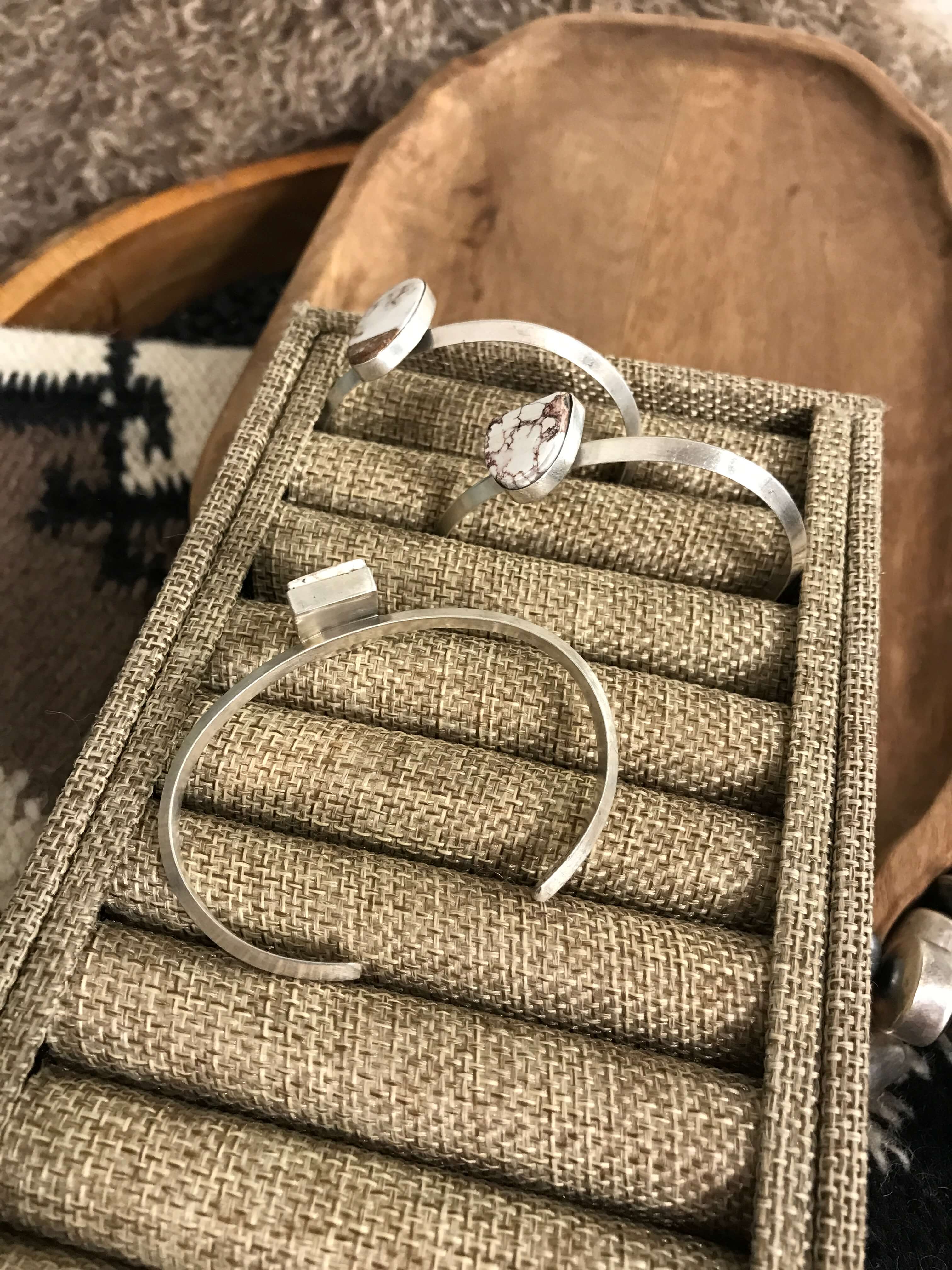 The Falabella Cuffs-Bracelets & Cuffs-Calli Co., Turquoise and Silver Jewelry, Native American Handmade, Zuni Tribe, Navajo Tribe, Brock Texas