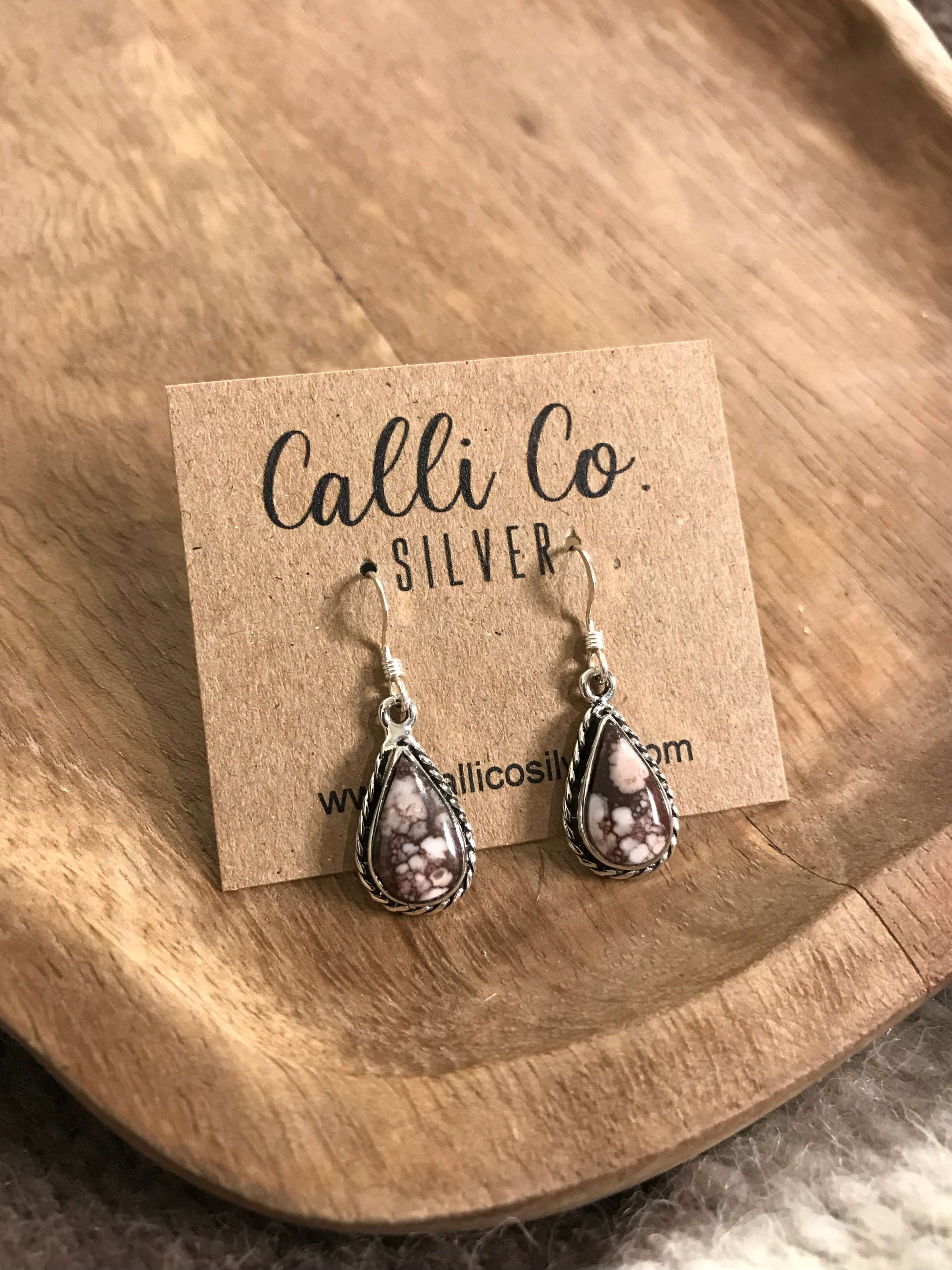 The Wild Horse Dangles, 21-Earrings-Calli Co., Turquoise and Silver Jewelry, Native American Handmade, Zuni Tribe, Navajo Tribe, Brock Texas