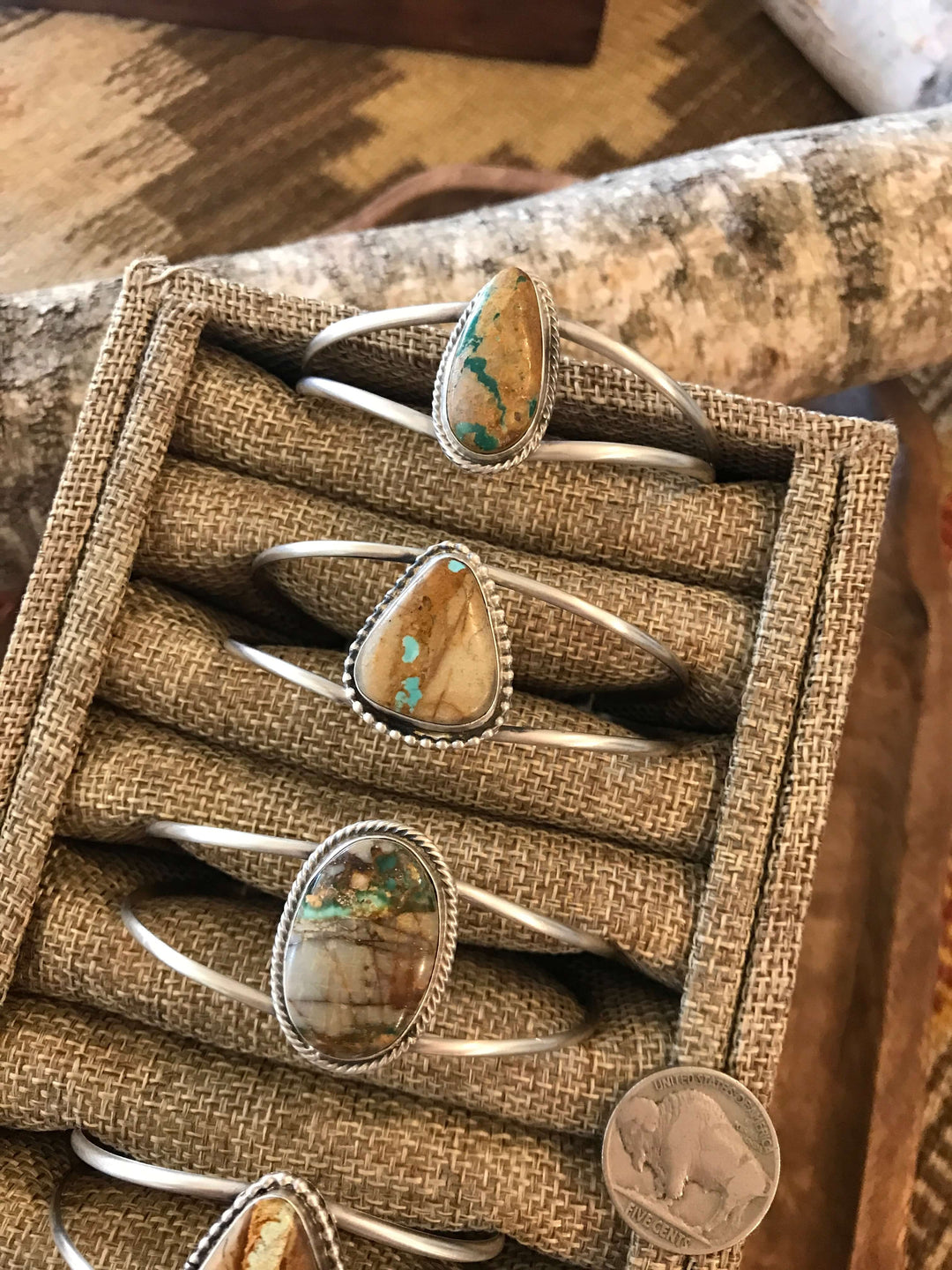 The Whelan Turquoise Cuffs-Bracelets & Cuffs-Calli Co., Turquoise and Silver Jewelry, Native American Handmade, Zuni Tribe, Navajo Tribe, Brock Texas