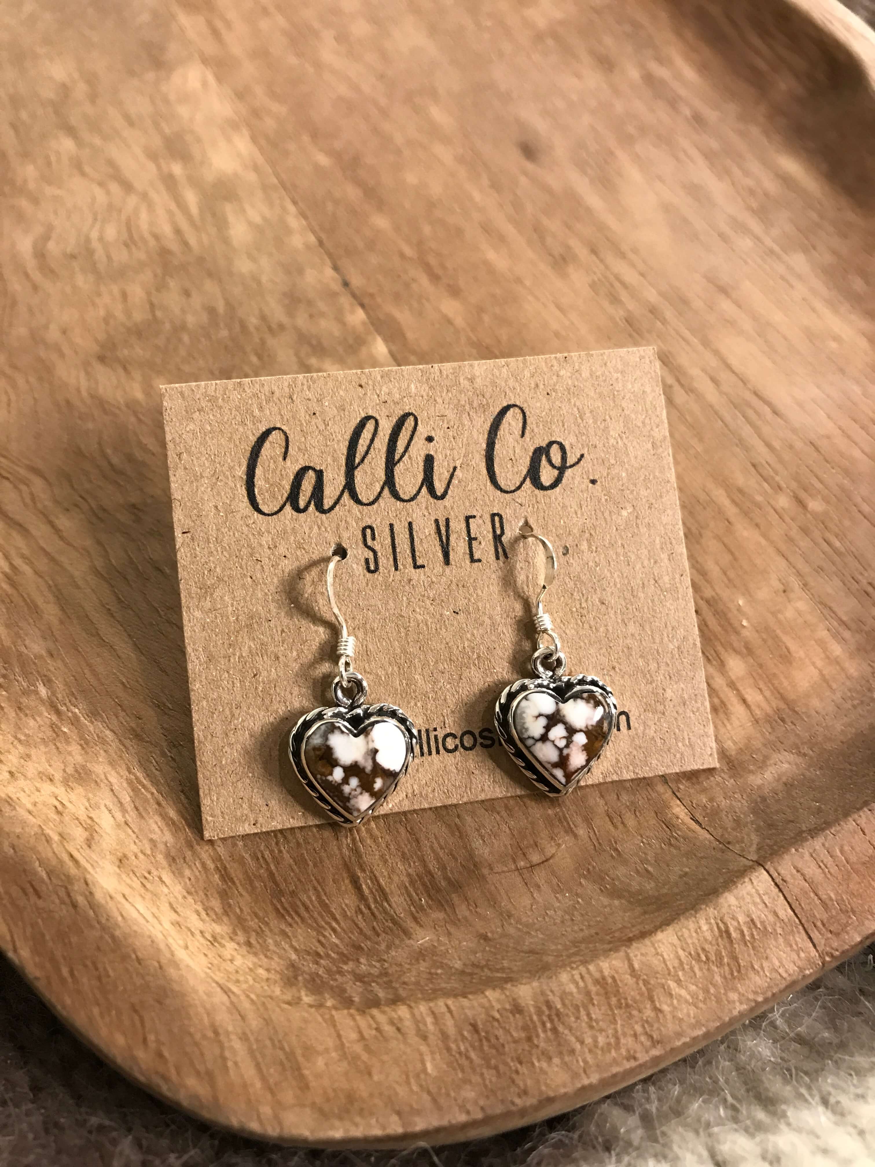 The Wild Horse Dangles, 23-Earrings-Calli Co., Turquoise and Silver Jewelry, Native American Handmade, Zuni Tribe, Navajo Tribe, Brock Texas