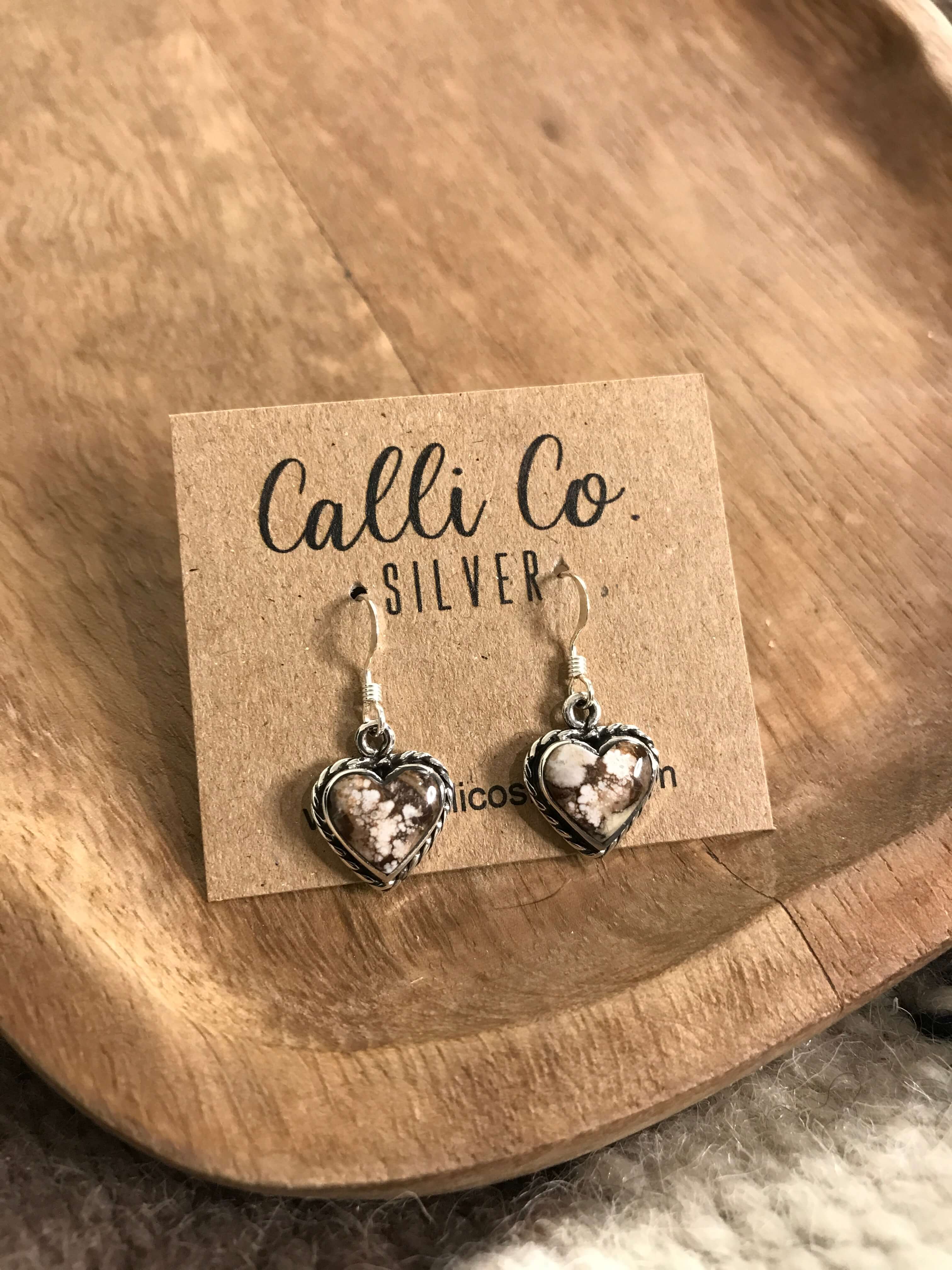 The Wild Horse Dangles, 24-Earrings-Calli Co., Turquoise and Silver Jewelry, Native American Handmade, Zuni Tribe, Navajo Tribe, Brock Texas