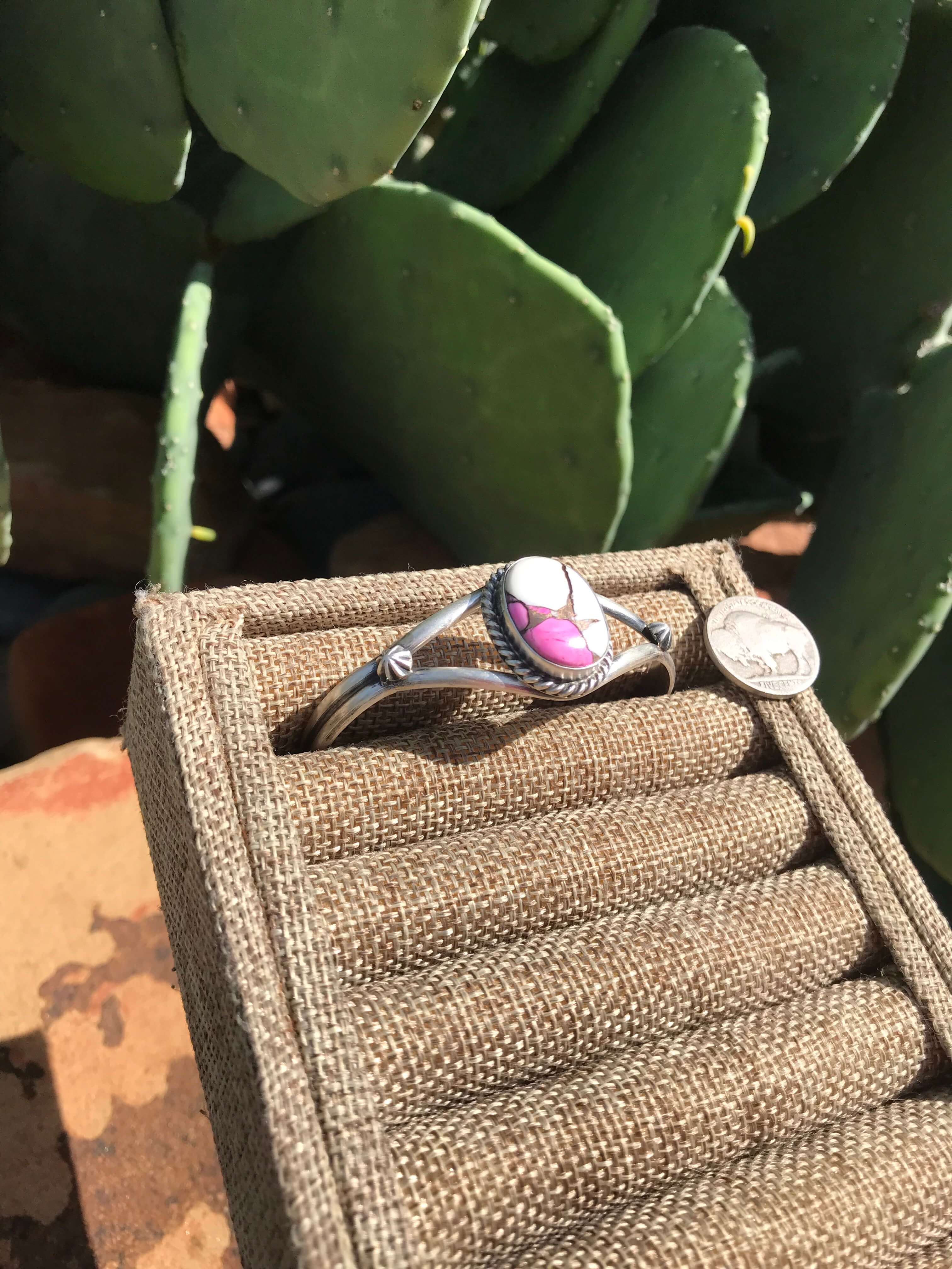 The Cotton Candy Cuff, 1 XX-Bracelets & Cuffs-Calli Co., Turquoise and Silver Jewelry, Native American Handmade, Zuni Tribe, Navajo Tribe, Brock Texas