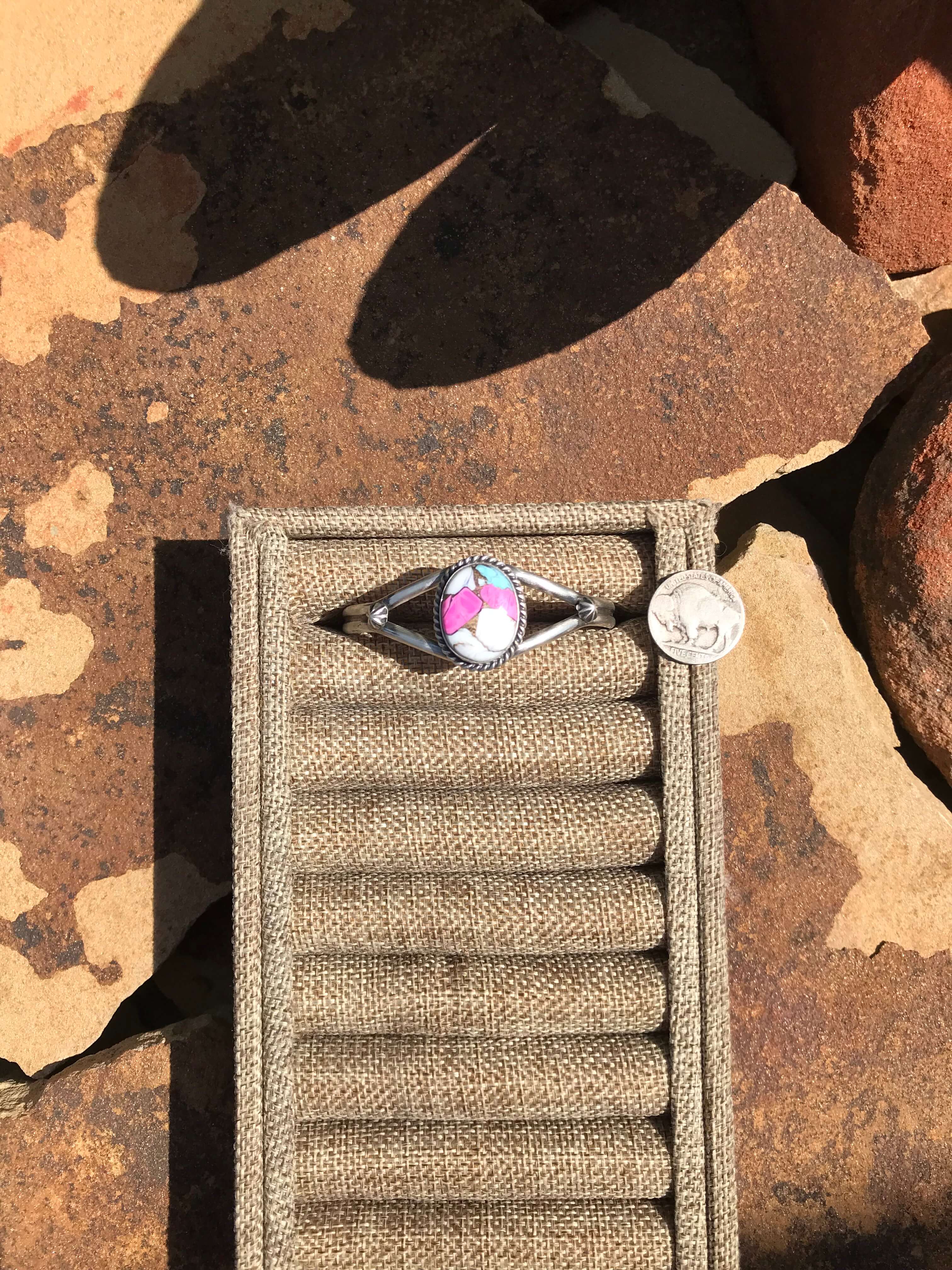 The Cotton Candy Cuff, 3 XX-Bracelets & Cuffs-Calli Co., Turquoise and Silver Jewelry, Native American Handmade, Zuni Tribe, Navajo Tribe, Brock Texas