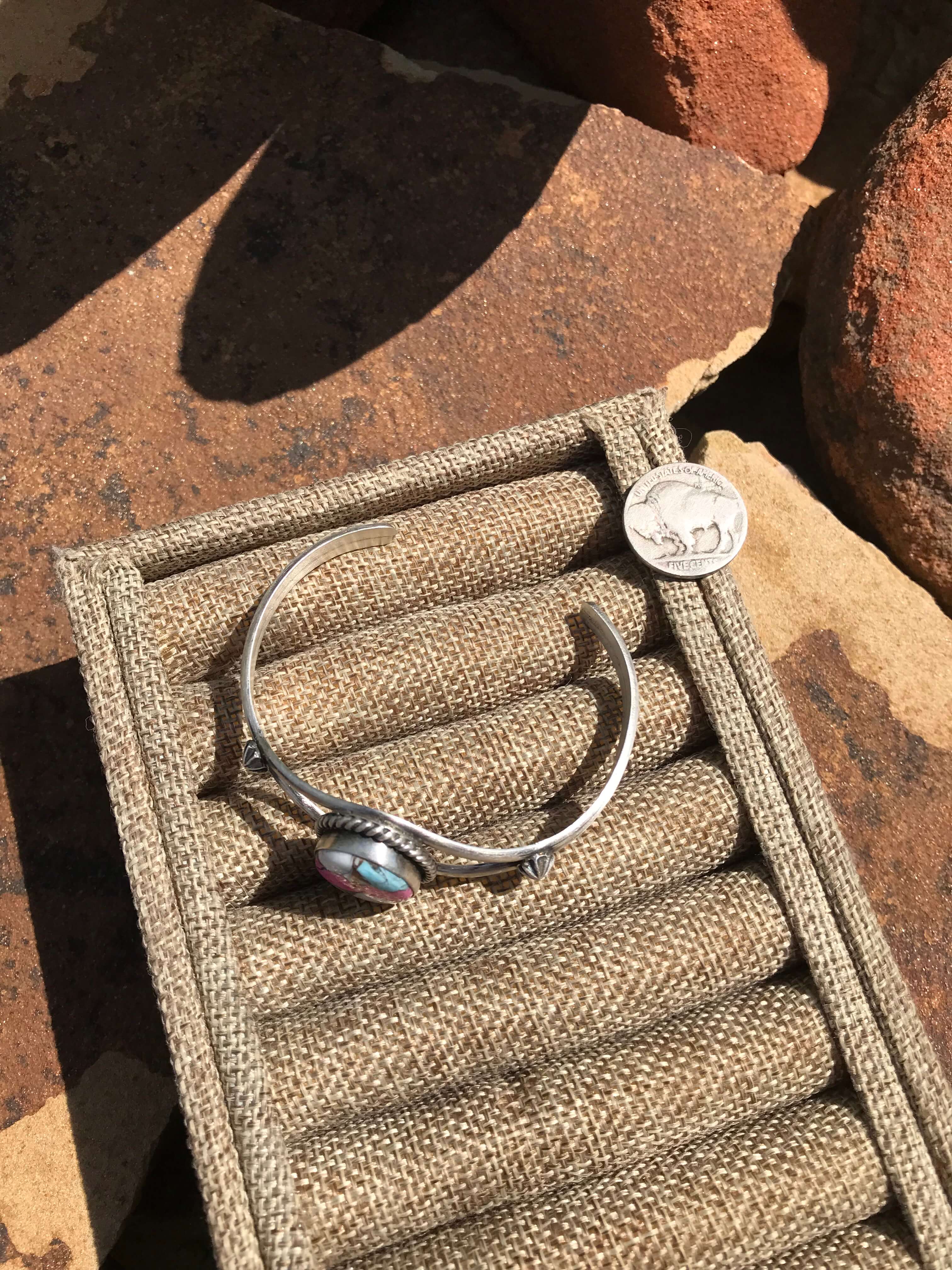 The Cotton Candy Cuff, 3 XX-Bracelets & Cuffs-Calli Co., Turquoise and Silver Jewelry, Native American Handmade, Zuni Tribe, Navajo Tribe, Brock Texas