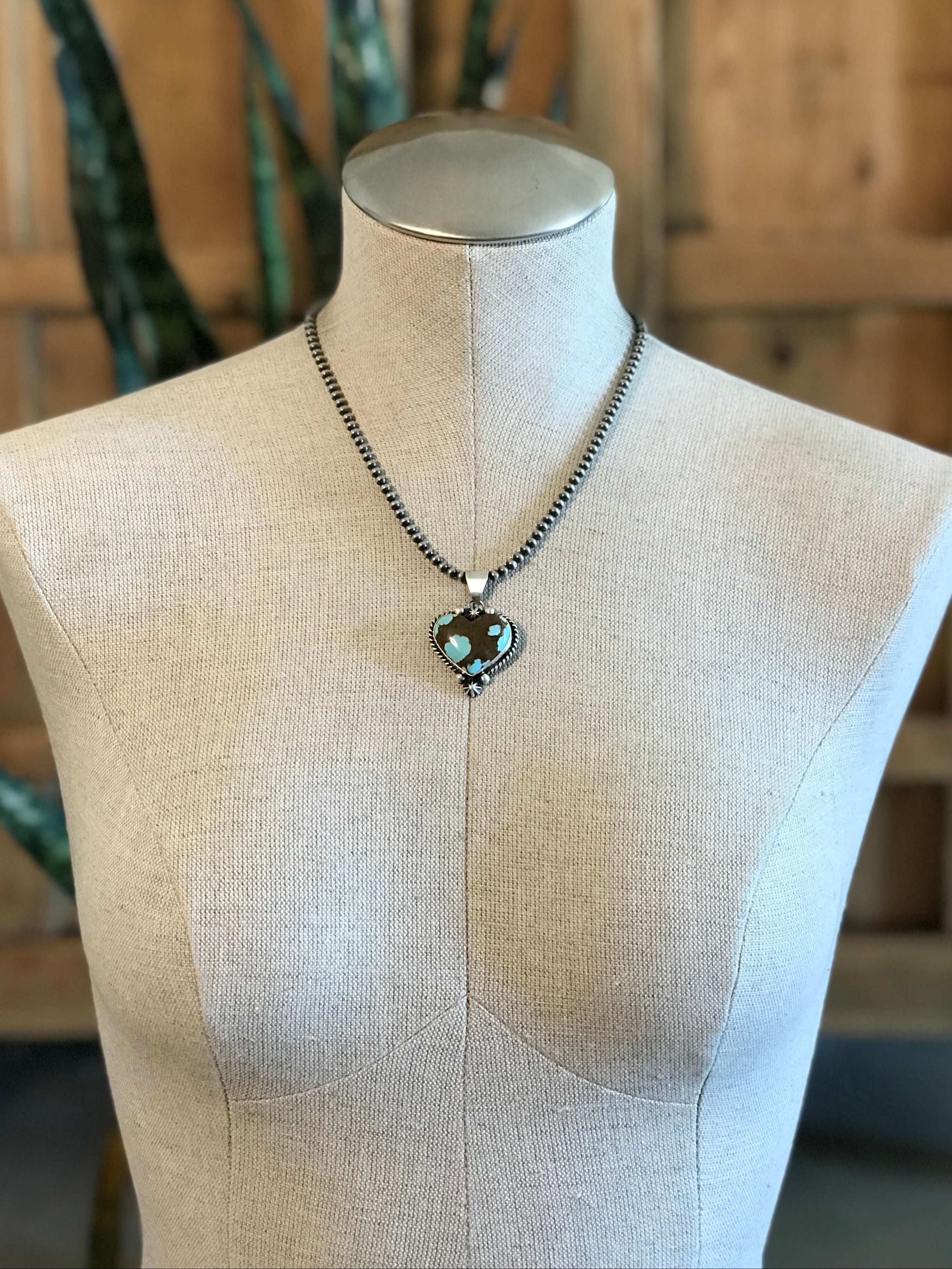 The Loveland Heart Pendants-Pendants-Calli Co., Turquoise and Silver Jewelry, Native American Handmade, Zuni Tribe, Navajo Tribe, Brock Texas