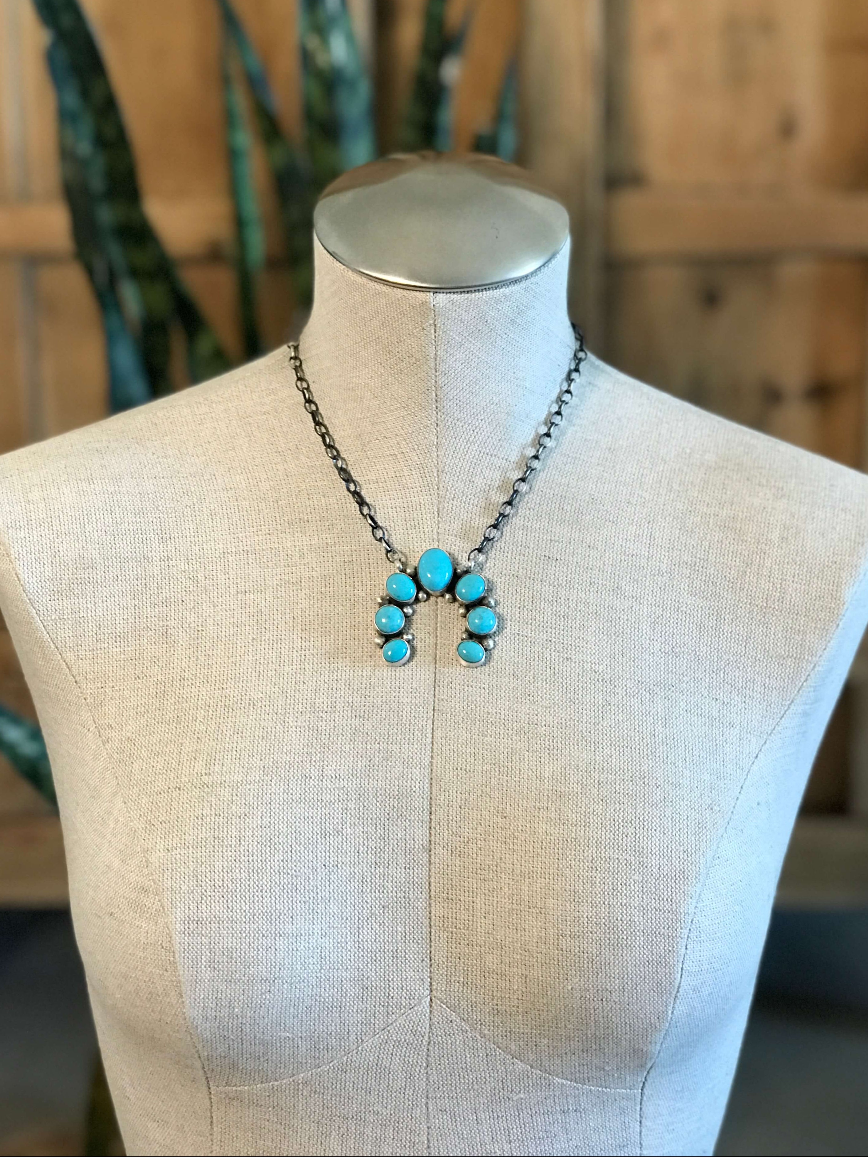 The Naja Necklace, 2-Necklaces-Calli Co., Turquoise and Silver Jewelry, Native American Handmade, Zuni Tribe, Navajo Tribe, Brock Texas