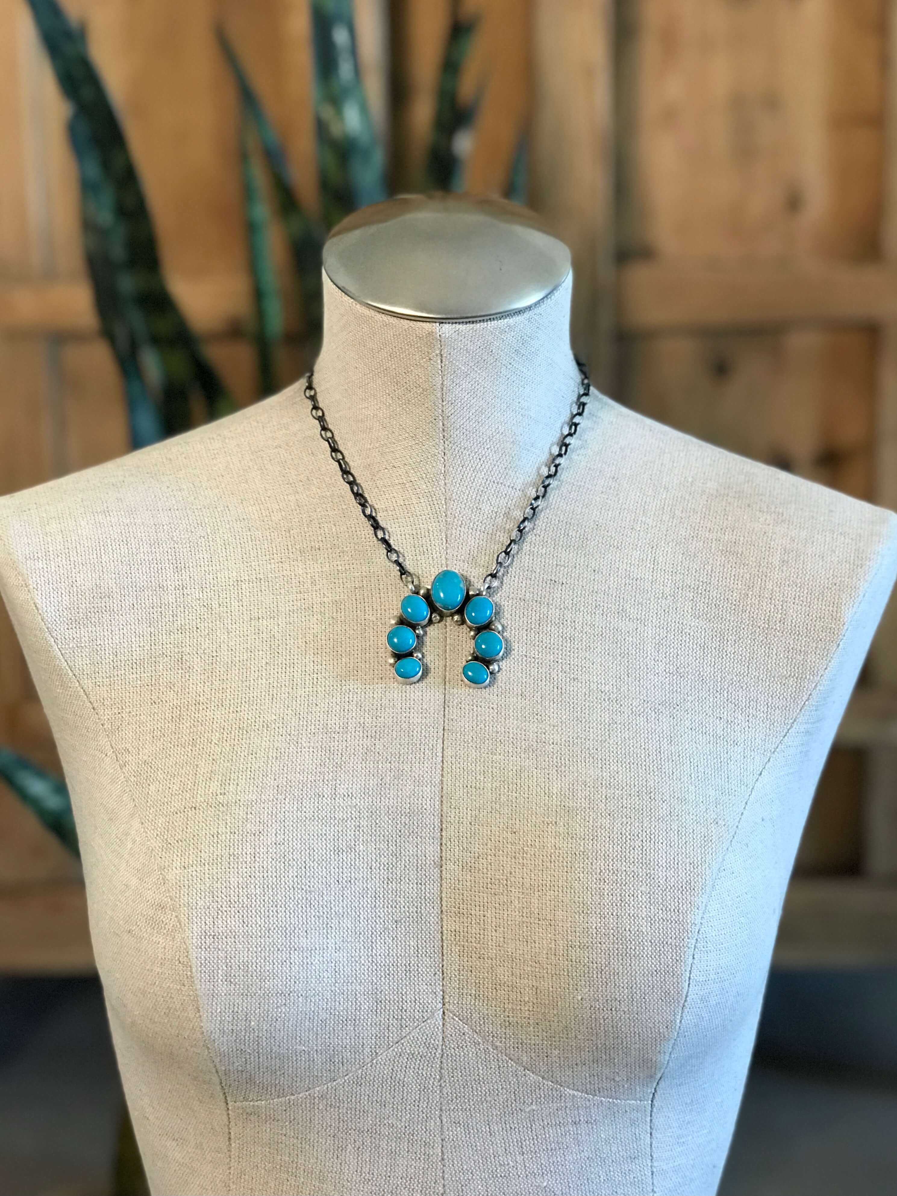 The Naja Necklace, 6-Necklaces-Calli Co., Turquoise and Silver Jewelry, Native American Handmade, Zuni Tribe, Navajo Tribe, Brock Texas