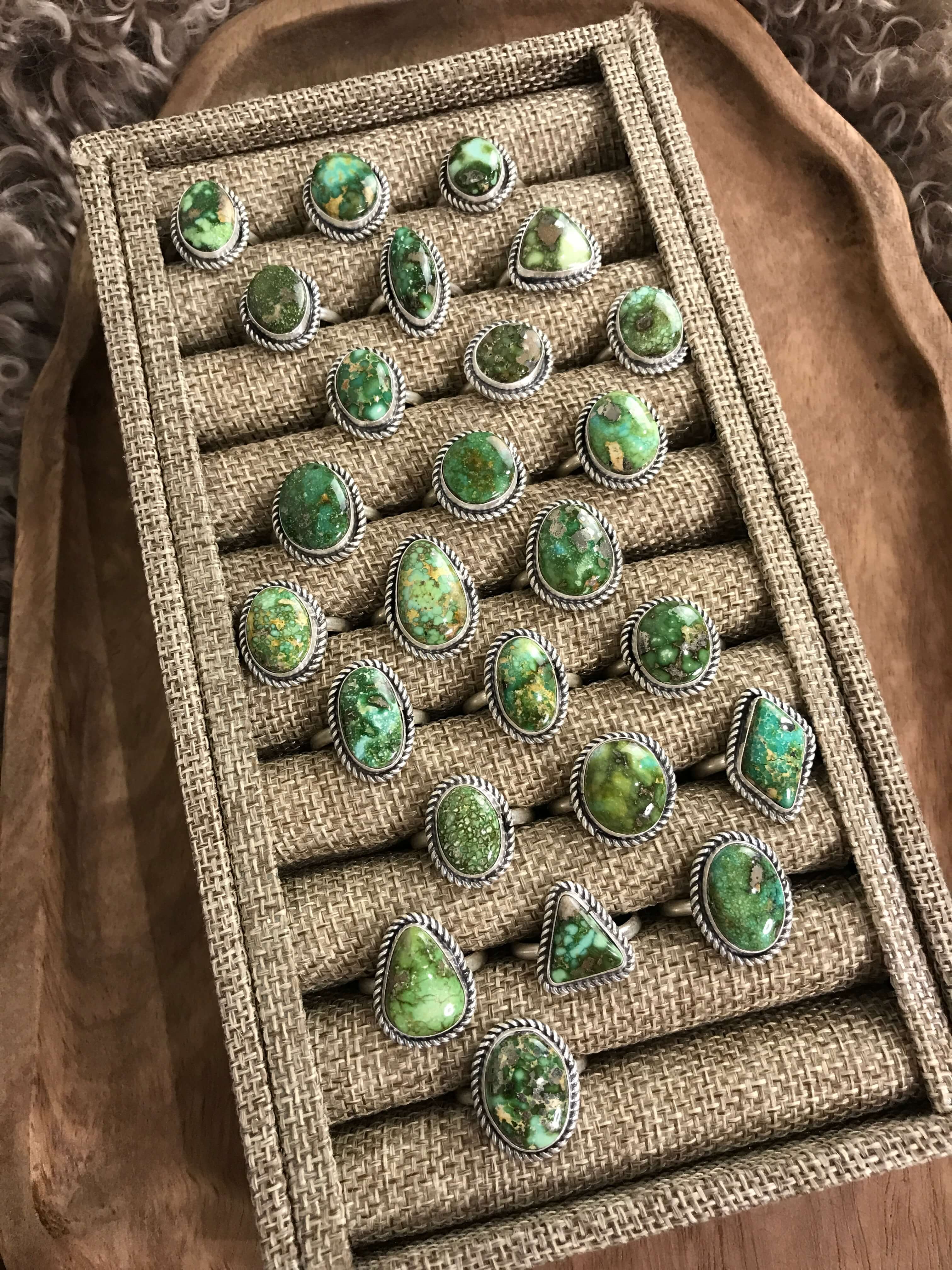 The Dawson Rings-Rings-Calli Co., Turquoise and Silver Jewelry, Native American Handmade, Zuni Tribe, Navajo Tribe, Brock Texas